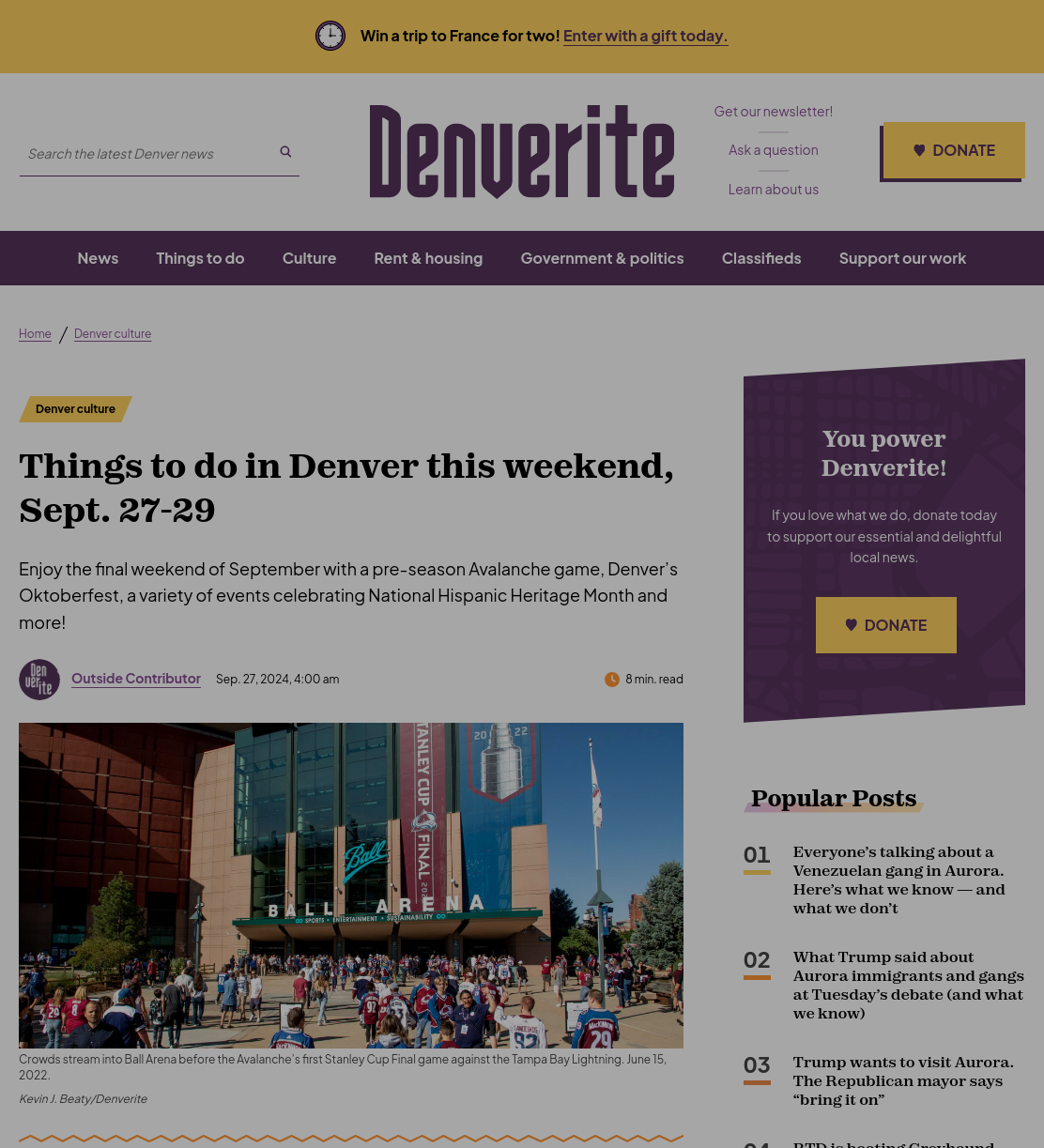 Things to do in Denver this weekend, Sept. 27-29