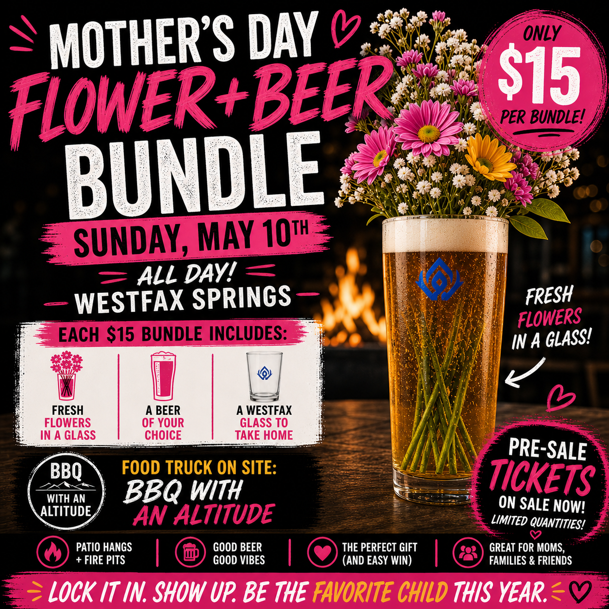 WFS Mother's Day Flower & Beer Bundle