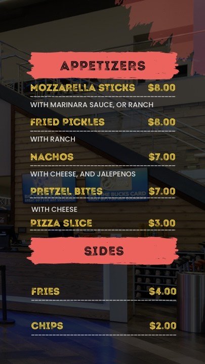 Food Menu — Big Time Entertainment