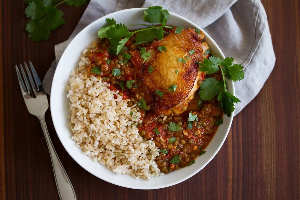 Turkish-Inspired Roast Chicken or Chickpeas