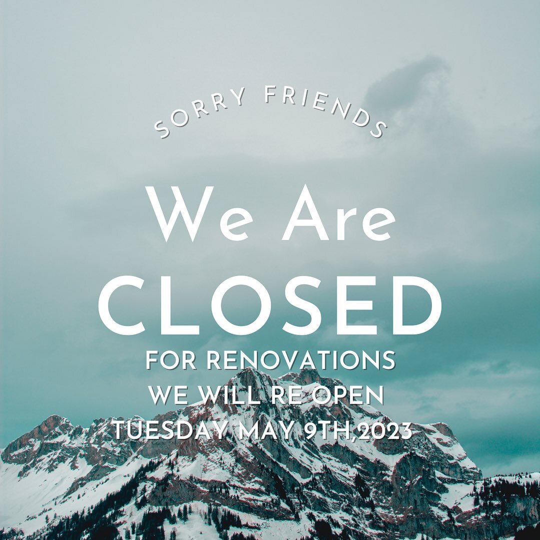 Due to the fast melt and some new and exciting things happening coming June 2023 we are closed for some renovations u t&rsquo;il Tuesday May 9th, 2023! Check back soon to see what&rsquo;s coming to a salon near you!