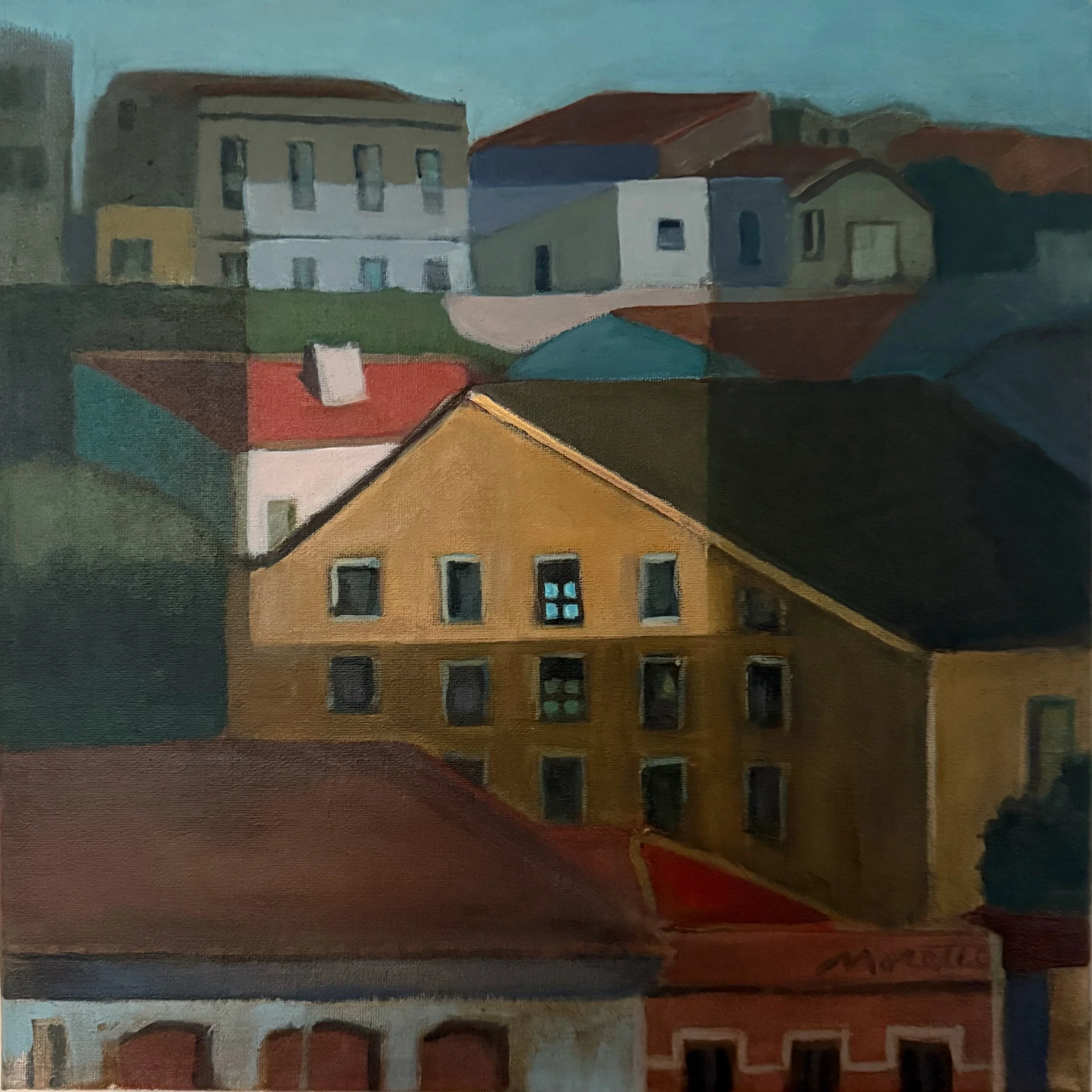 POV Angra Do HeroÍsmo-Sé, Acrylic on Canvas, 14X14