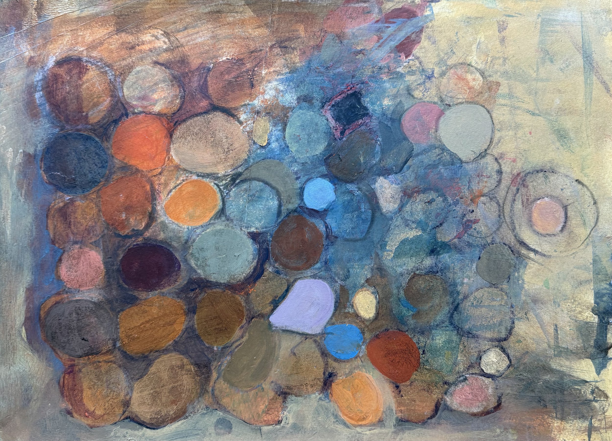 Circle Game, 16 x 12", Acrylic on Paper