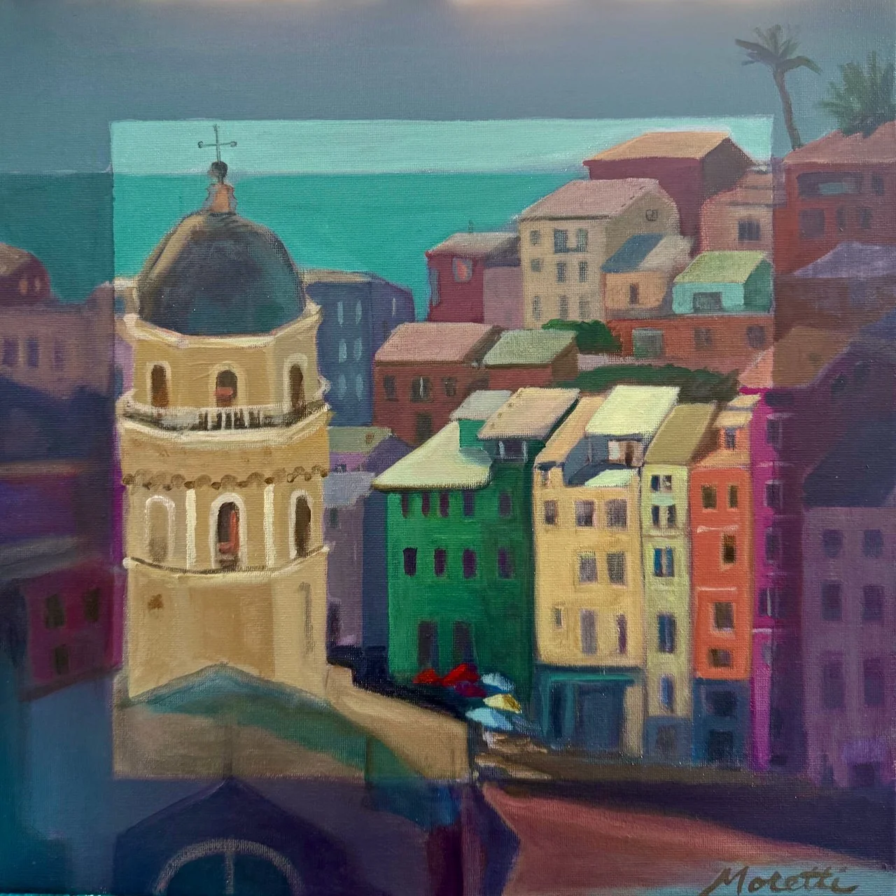 POV Cinque Terre-Acrylic on Canvas -14x14