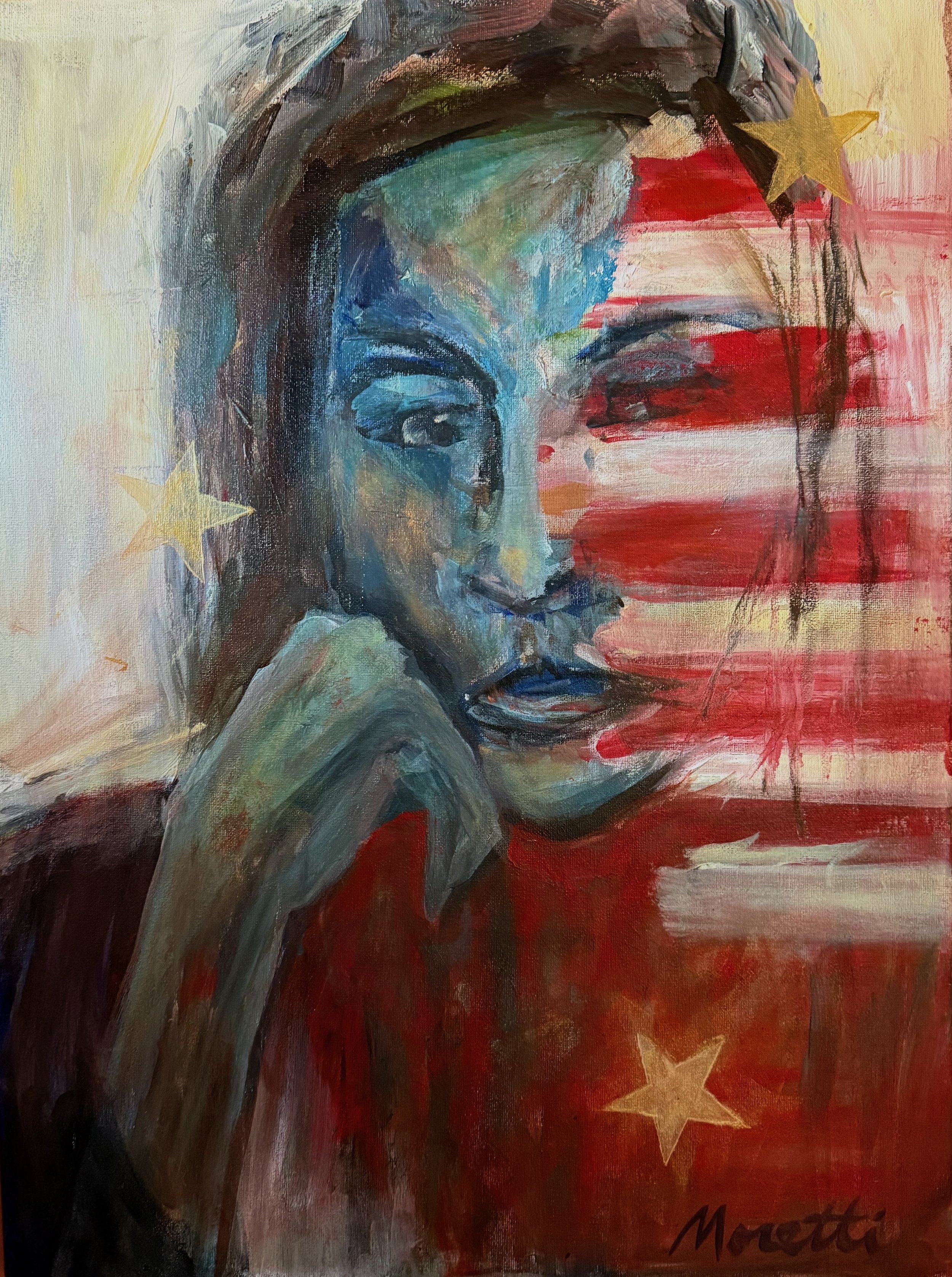 Flag Day, 18X14", Acrylic on canvas