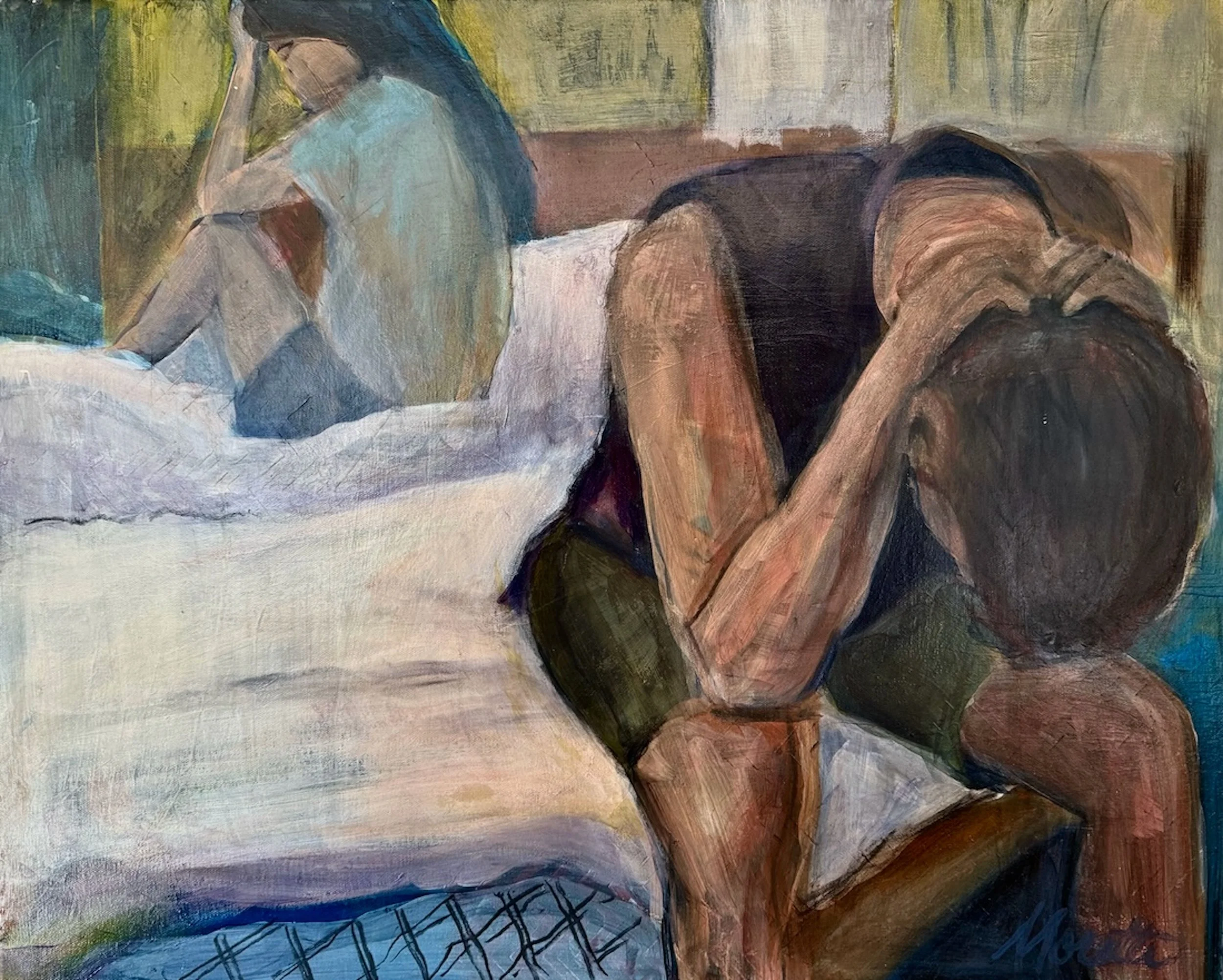 Statemate, 20X24", Acrylic on canvas_____
On Exhibit at North River Arts Society (MA), Focus on Figures: April 15 - May 6, 2026