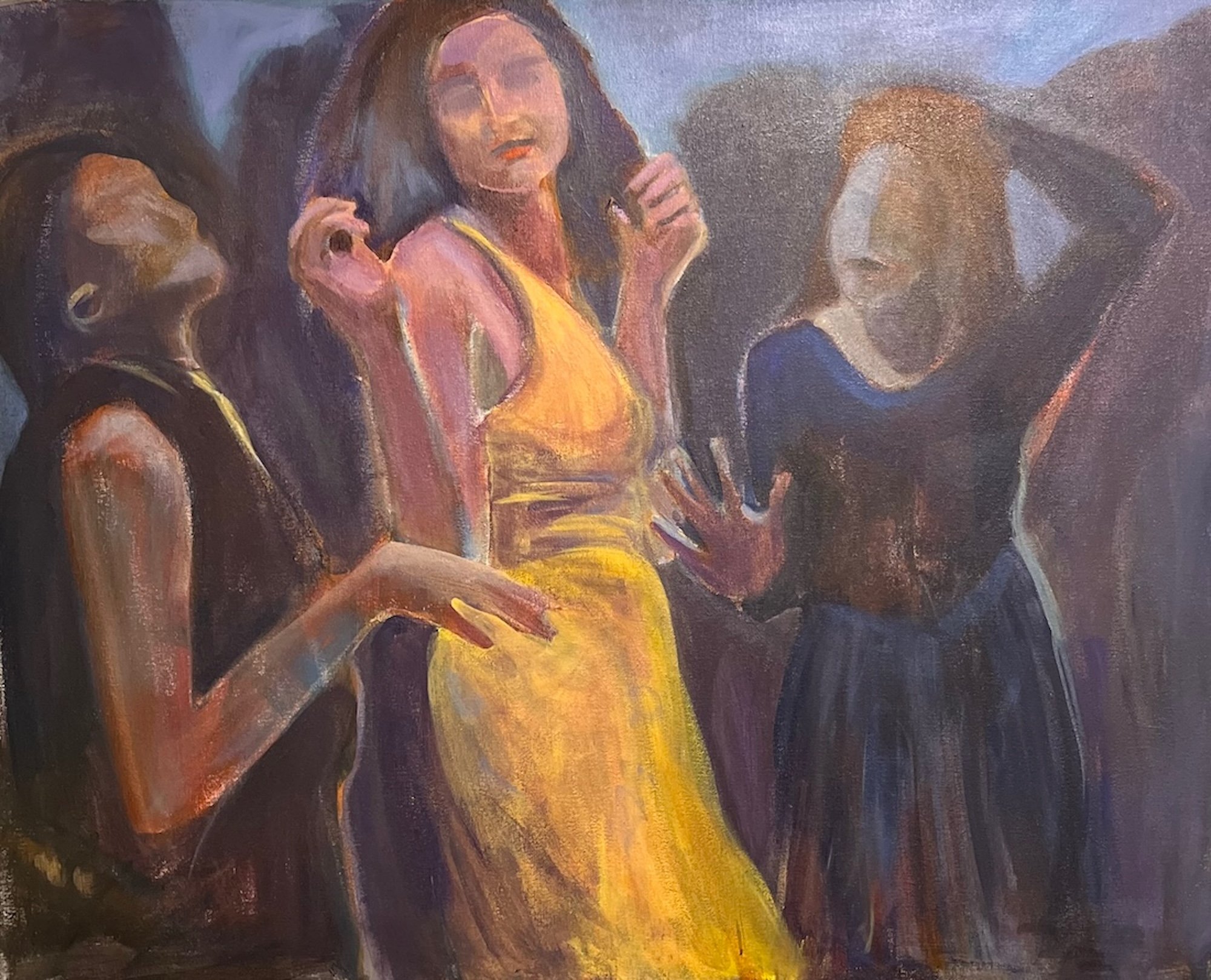 On the Dance Floor, 24X30", Acrylic on canvas
