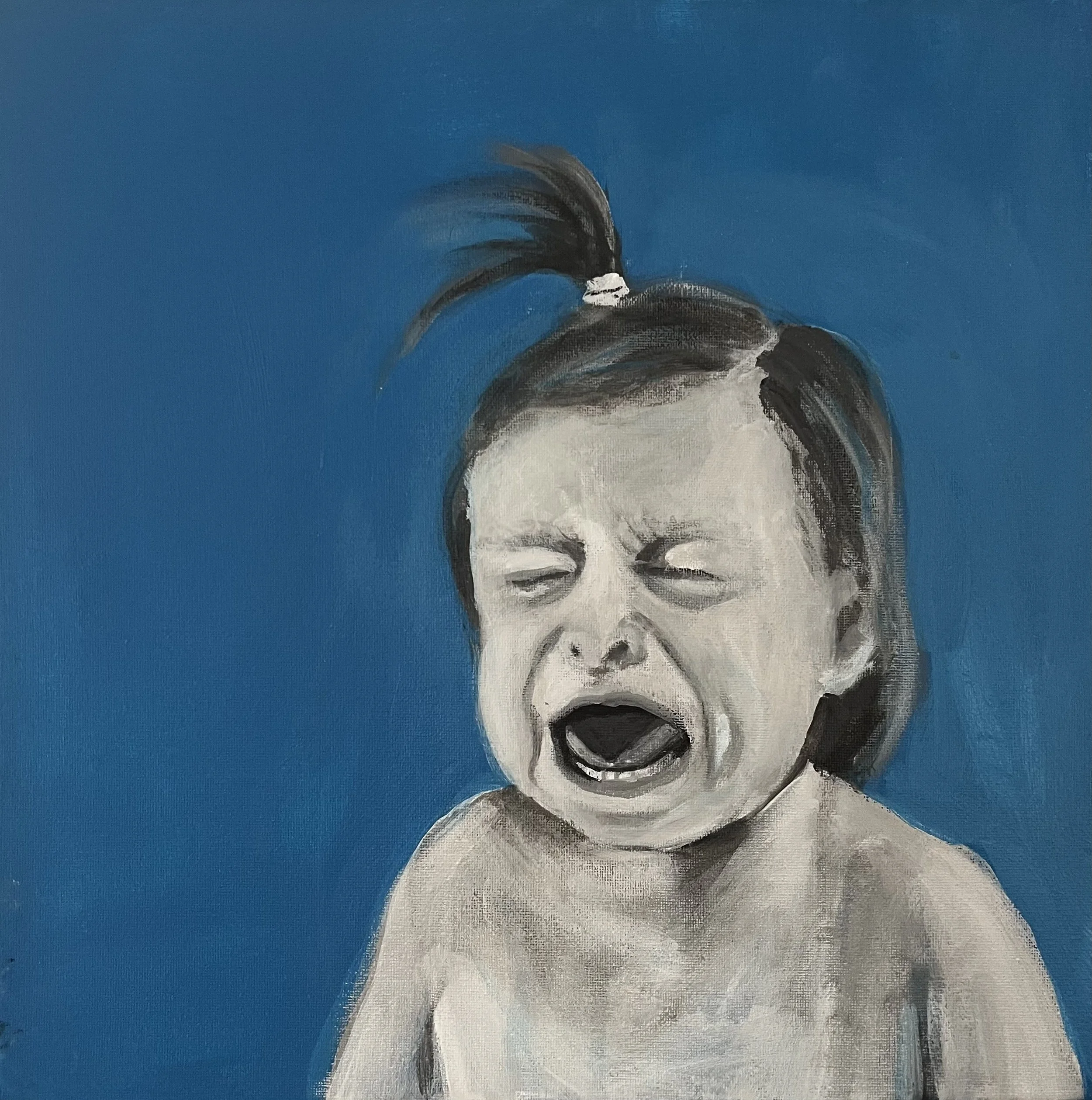 Detail: SCREAM 2025 Series - 14" X 14" Acrylic on Canvas