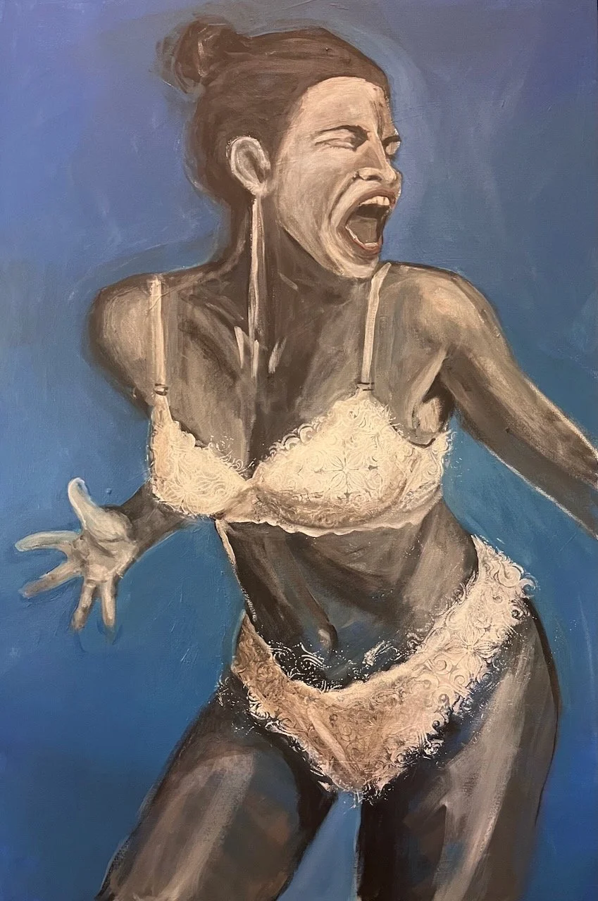 Full Body Scream - 36"X24" - Acrylic on canvas__
on exhibit at North River Arts Society, (MA)
Focus on Figures: April 15 - May 6, 2026