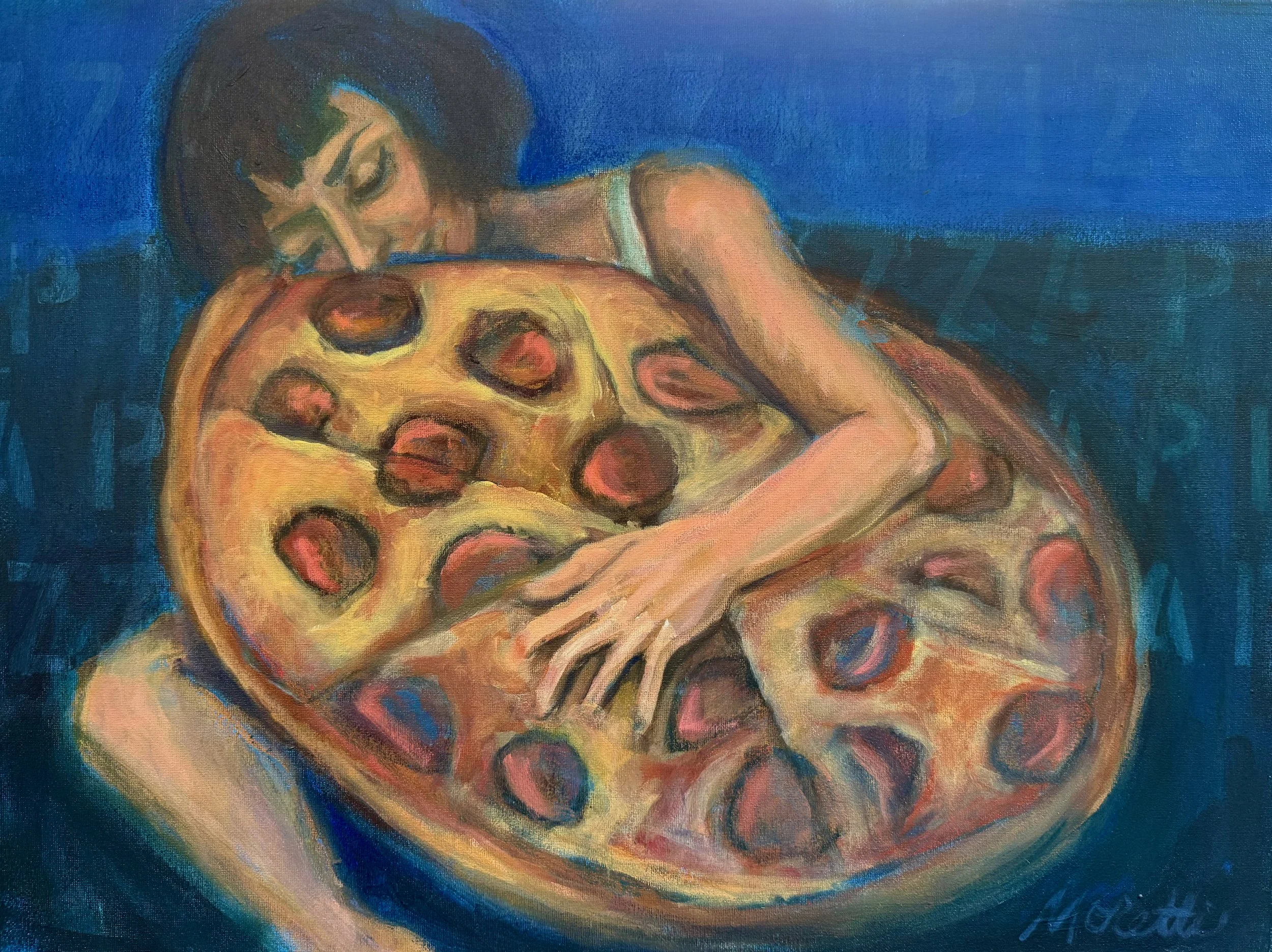 Pizza Dreams_Acrylic on Canvas_24X18 (2026)