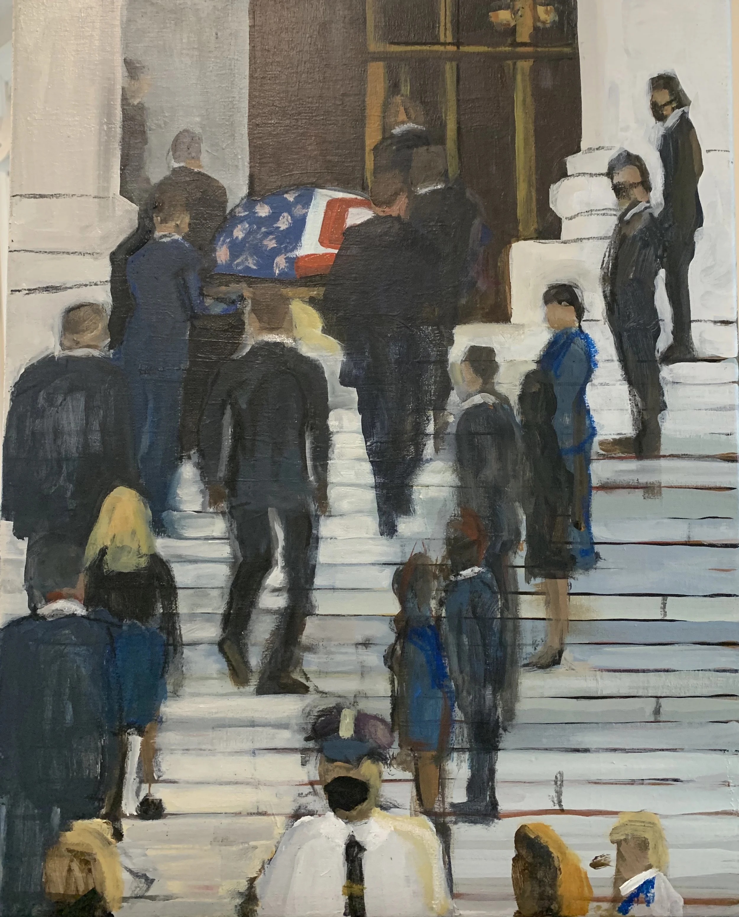 Death of Democracy: 18X24" Acrylic on Canvas