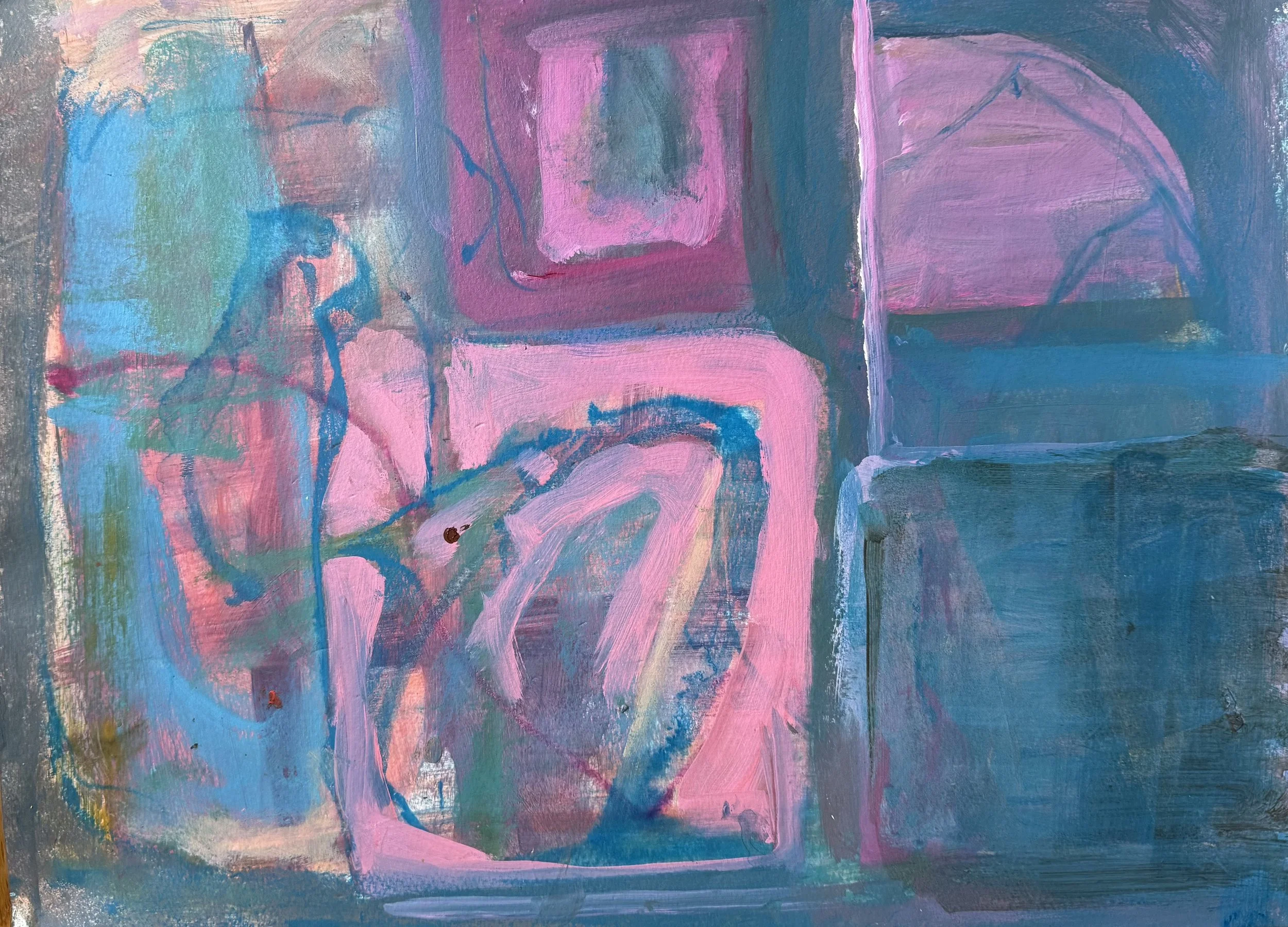 Bubble Gum, 16 x 12", Acrylic on Paper