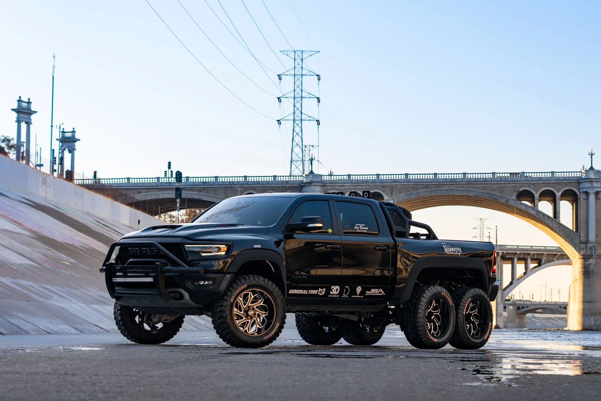 Apocalypse 6x6 RAM TRX in the Los Angeles River