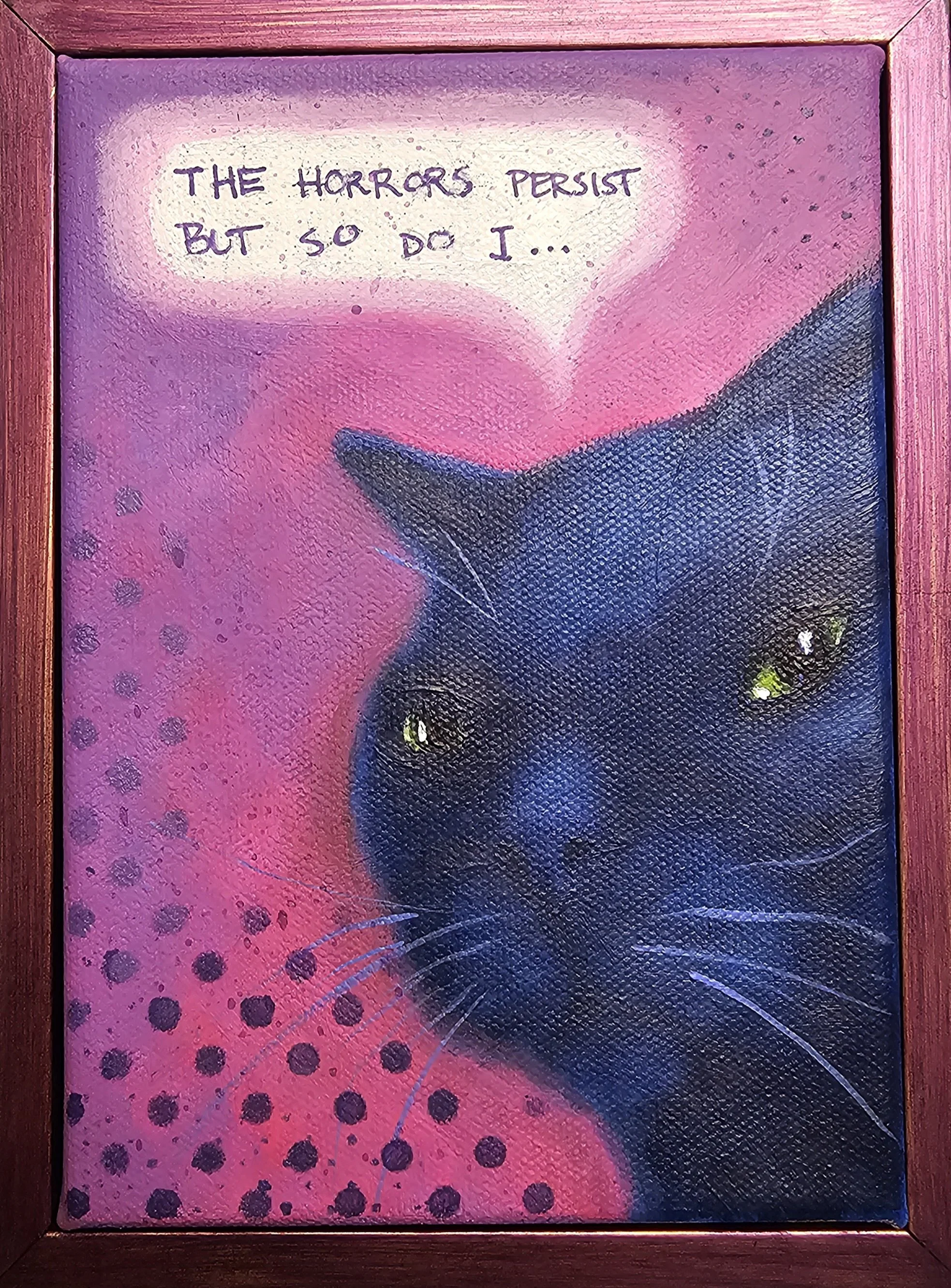"Persistence", Acrylic on canvas, 5" x 7", framed