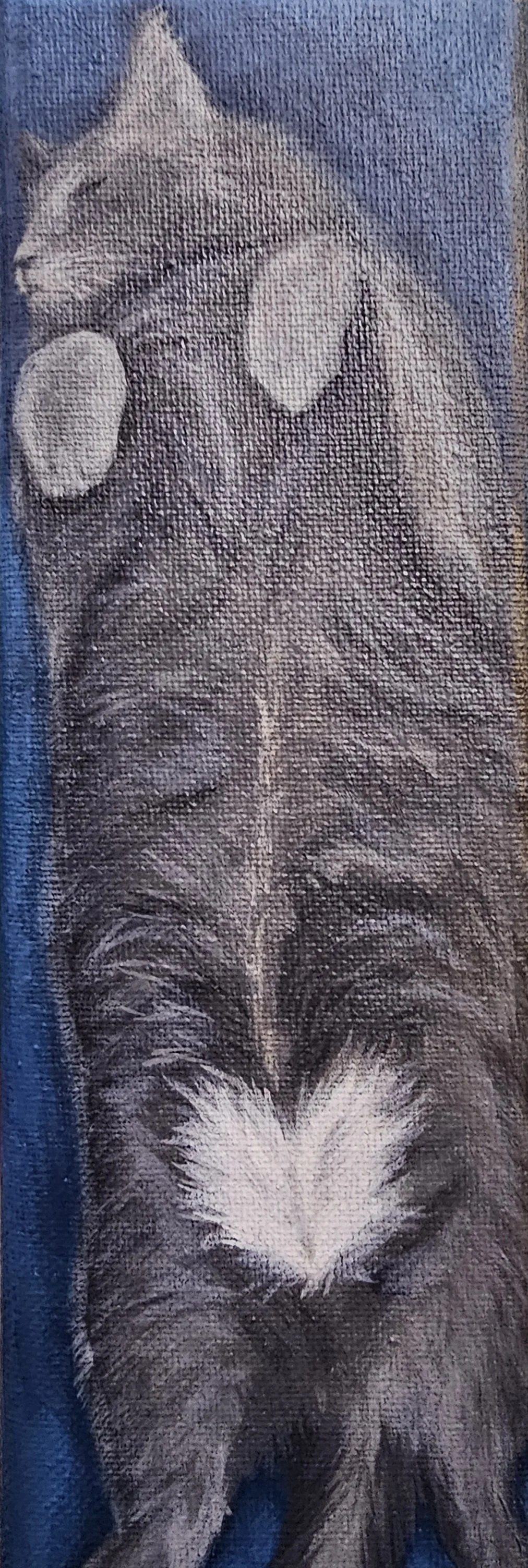 "From Ash with Love", Acrylic on canvas, 3" x 9"