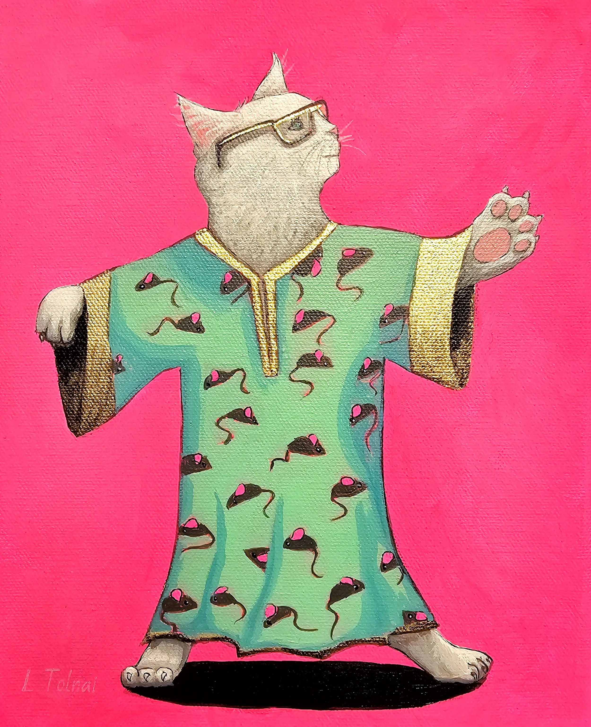 "I Bring the Drama", acrylic on canvas, 8" x 10", NFS