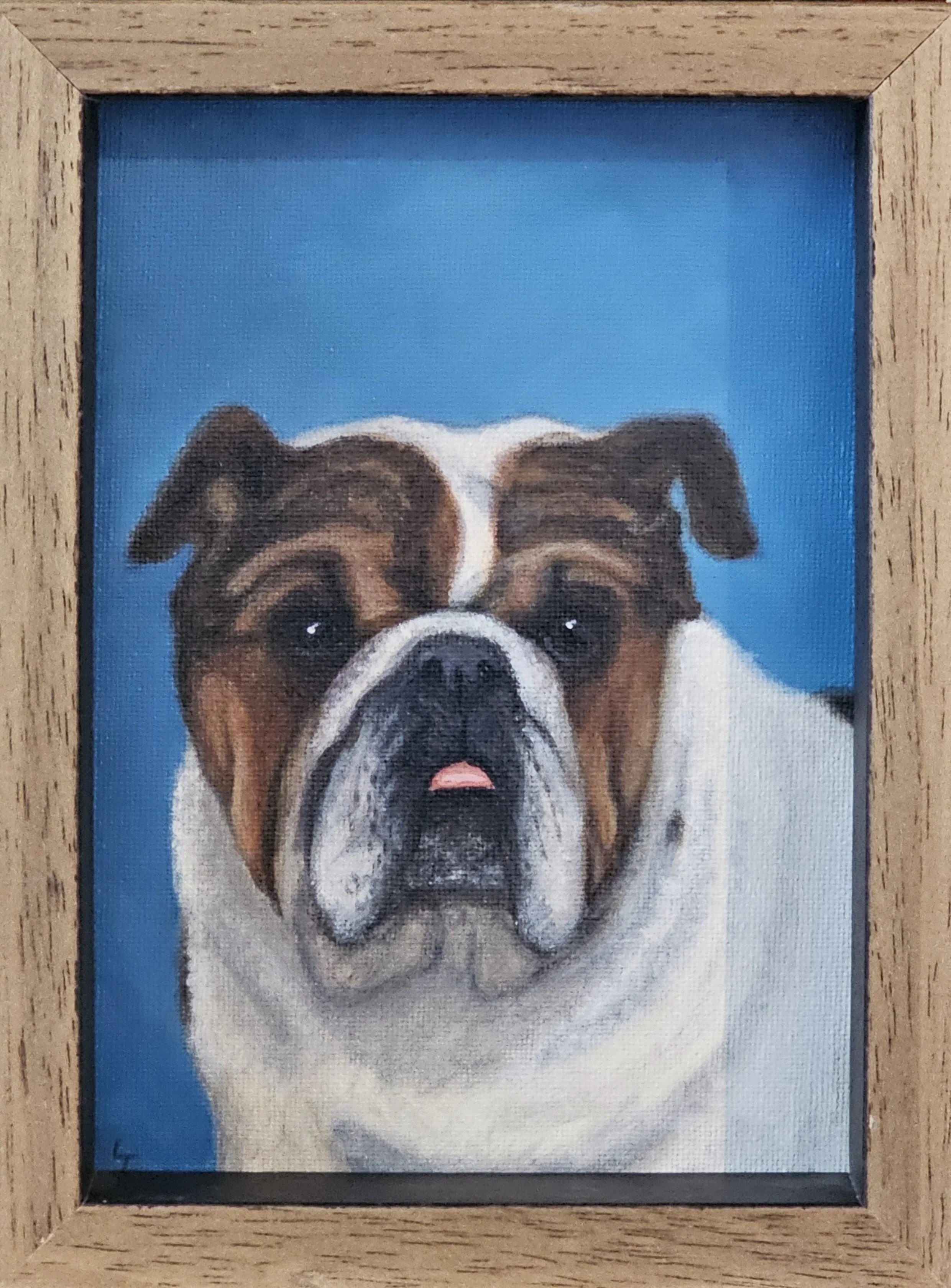 "Bug", Acrylic on canvas, 5" x 7", framed - NFS