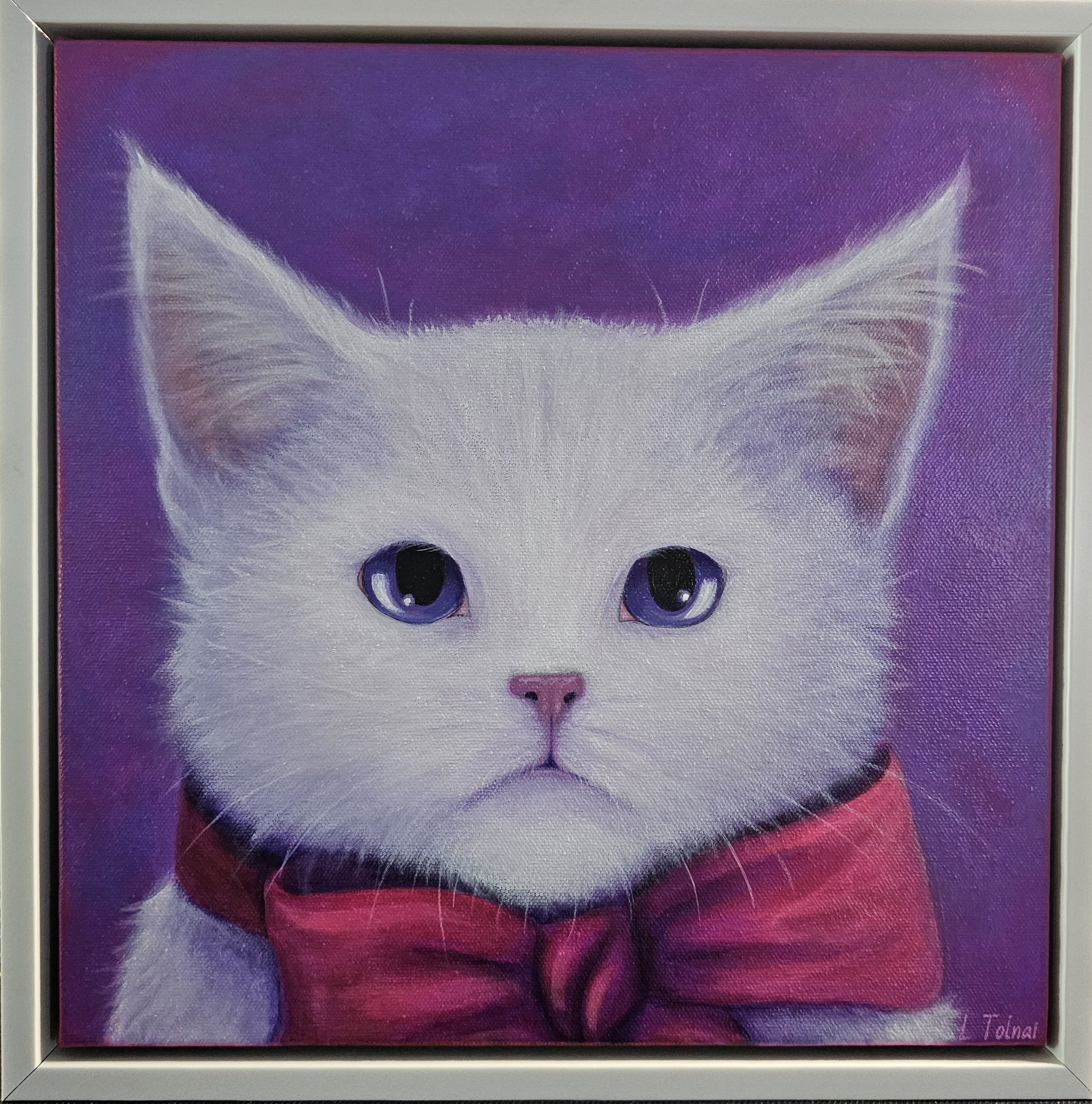 "Violet", Acrylic on canvas, 12" x 12", framed
