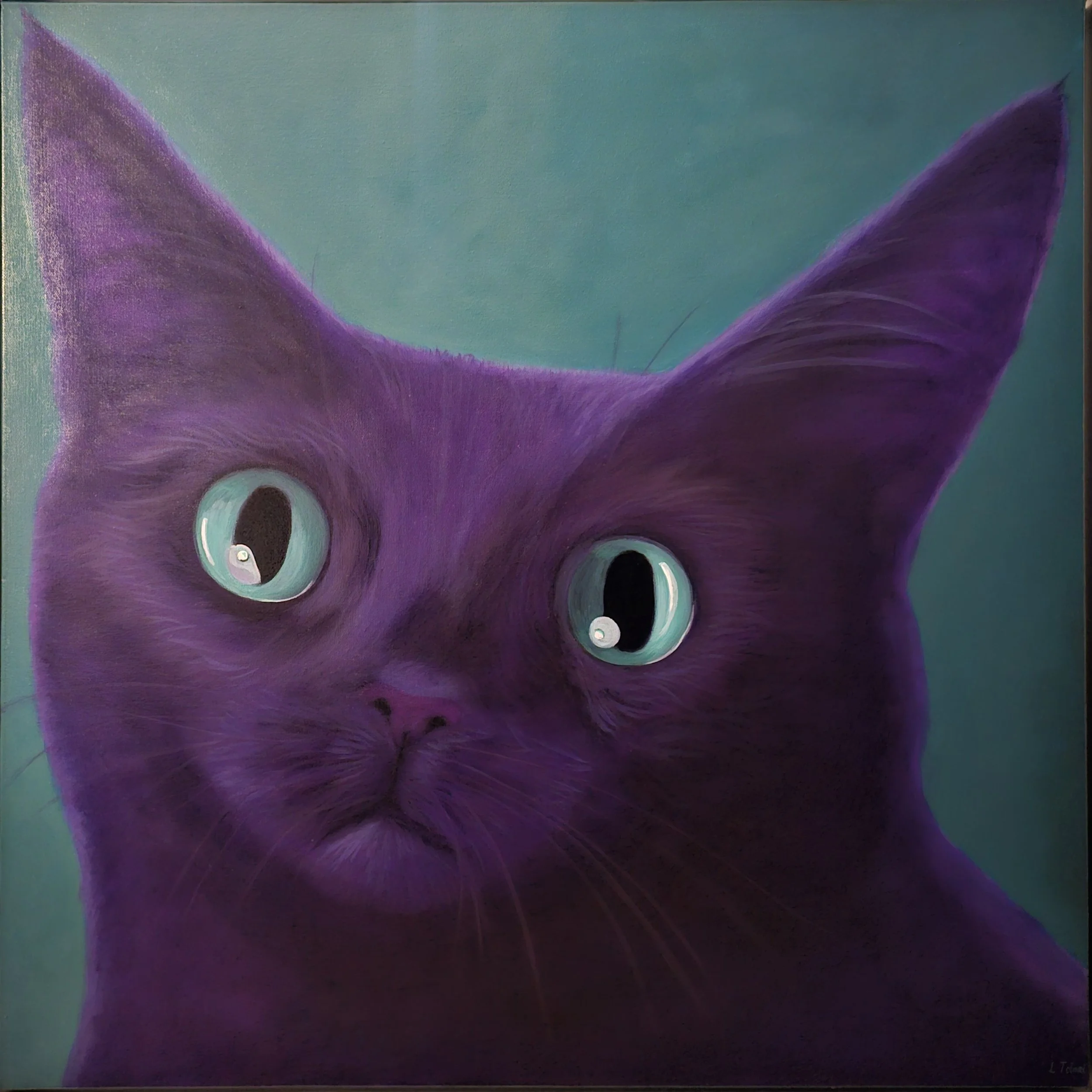 "Babydoll", Acrylic on canvas, 30" x 30", framed