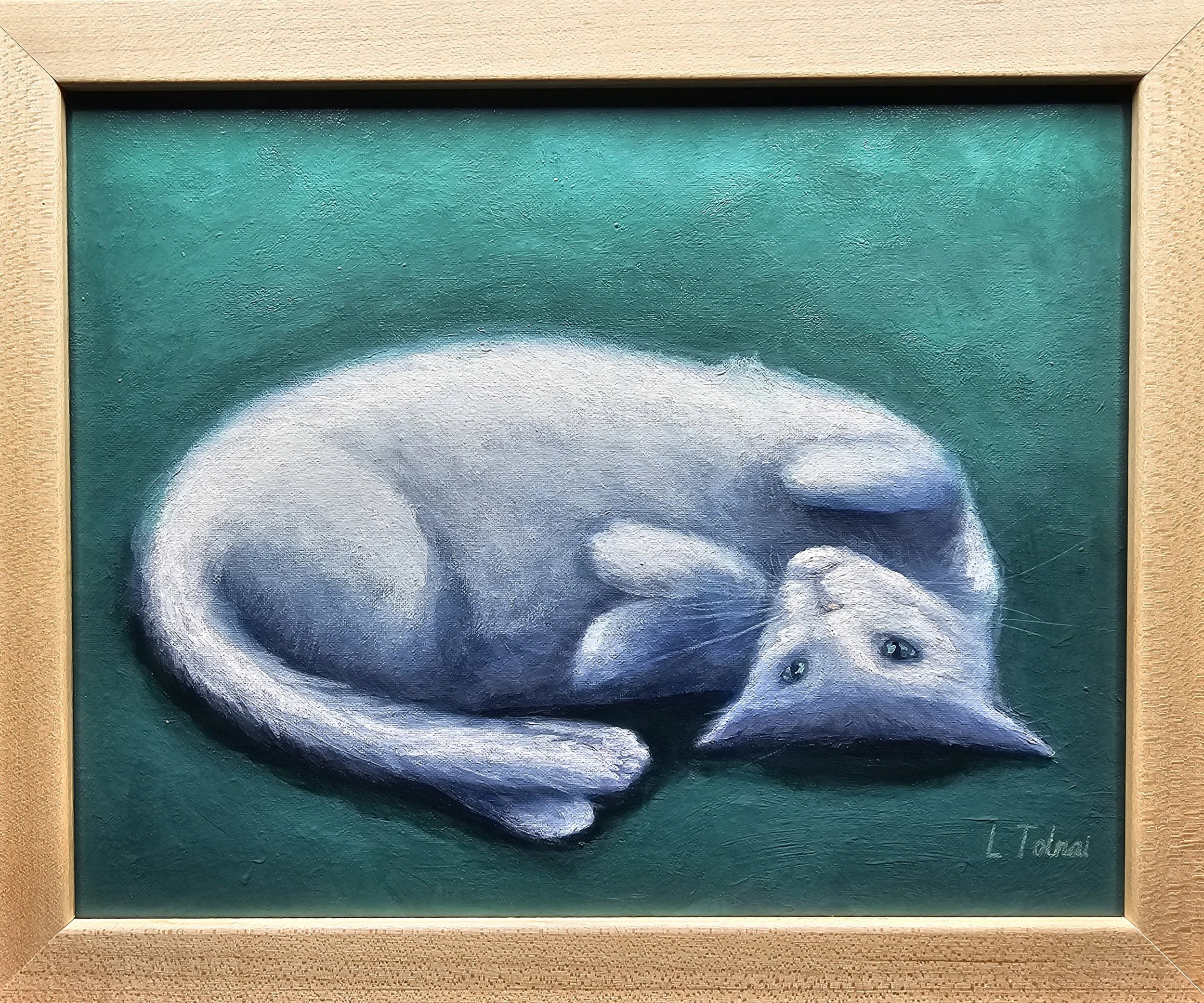 "Nap 4 of 6", Acrylic on panel, 8" x 10", framed