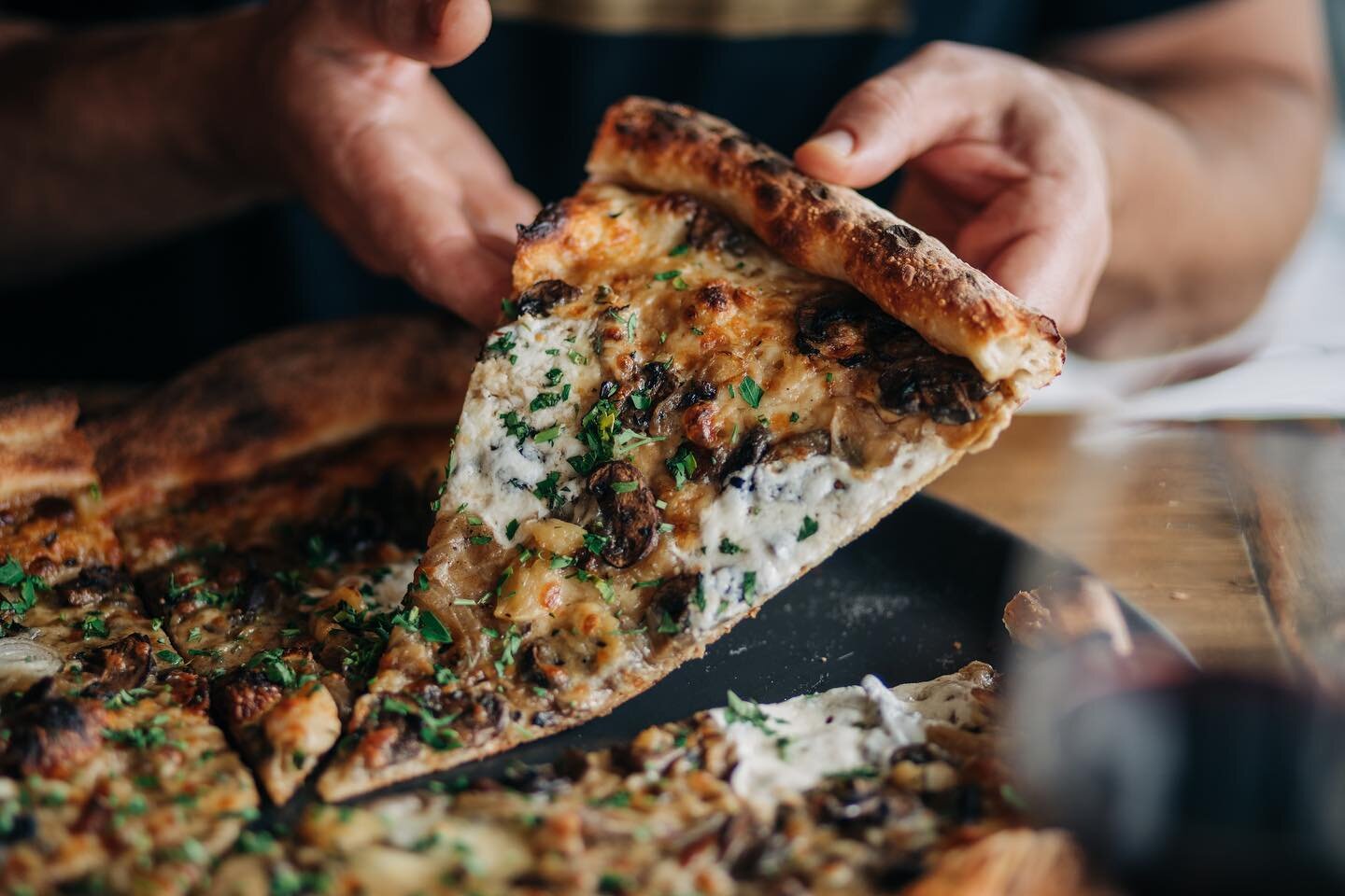 What&rsquo;s your favorite flava? 😋🍕

Our Wild Shroom pizza is made with a creamy alfredo sauce, wild maitake mushrooms, thyme, shallots, garlic confit, caramelized onions, parsley, mozzarella, and topped with homemade sourdough breadcrumbs&hellip;