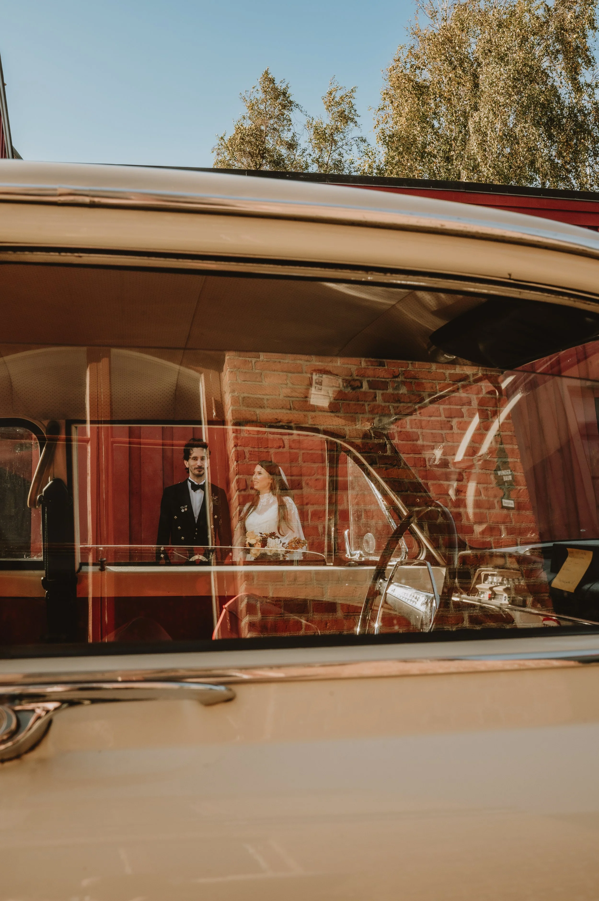 A bride and groom on their wedding day in Gothenburg, Sweden captured by Jules Williams Photography