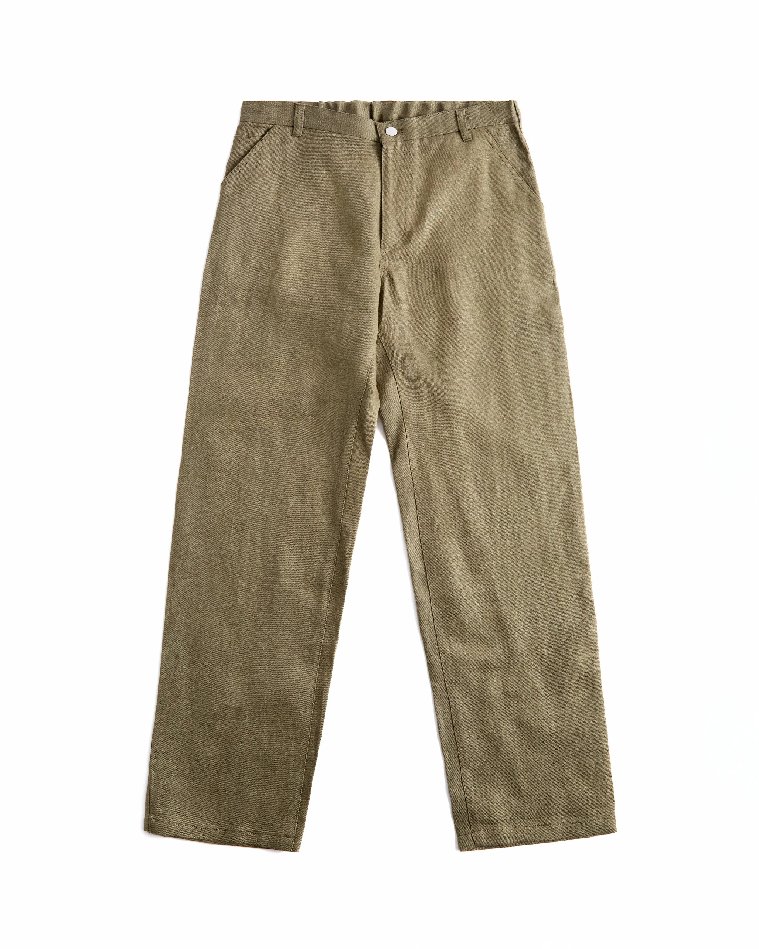 Army Green Linen Work Trouser One.jpg