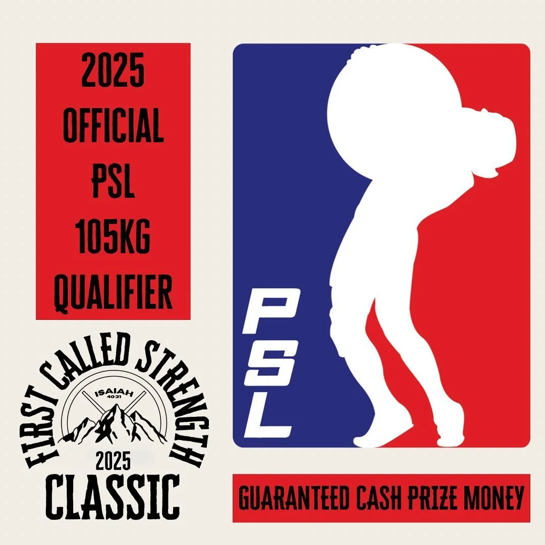 🚨𝐅𝐈𝐑𝐒𝐓 𝐂𝐀𝐋𝐋𝐄𝐃 𝐒𝐓𝐑𝐄𝐍𝐆𝐓𝐇 𝐂𝐋𝐀𝐒𝐒𝐈𝐂 𝟐𝟎𝟐𝟓⁣
⁣
The @firstcalledstrengthclassic will return in spring to sunny Jacksonville, Florida with&hellip;.⁣
⁣
▪️Indoor venue ⁣
▪️Pro staff led by 2x 105kg WSM Andrew Clayton @runningstrong