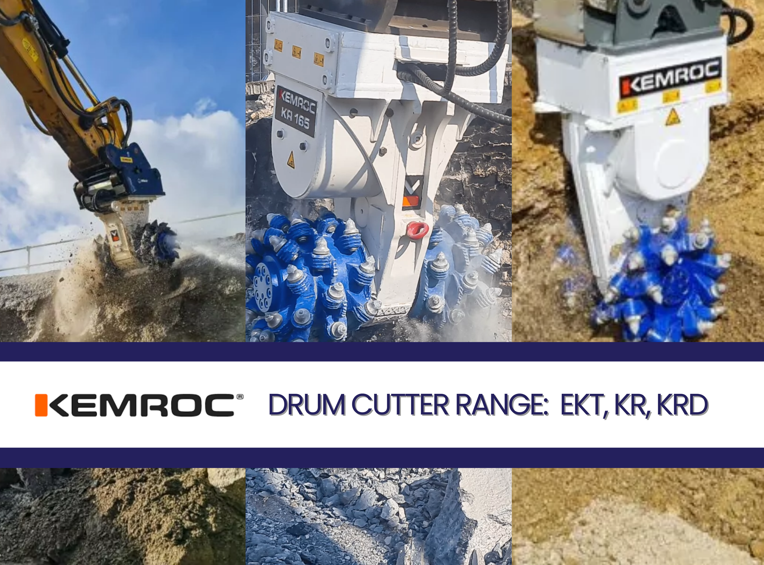 Choosing the Right KEMROC Range - KR, KRD, EKT: Which KEMROC Drum Cutter Fits Your Excavator?