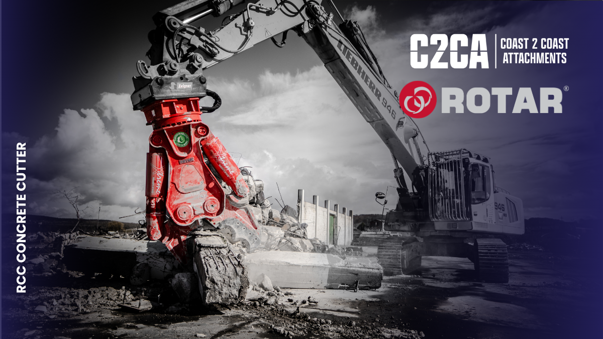 Excavator Concrete Cutter Attachments for Reinforced Concrete Demolition