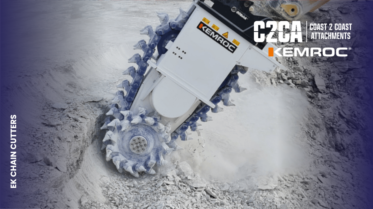 Excavator Chain Cutter for Rock Trenching