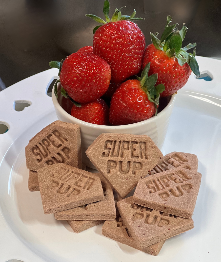 Super Pup!  Fresh Strawberries and Nut Butters!  8 in a package - 2"