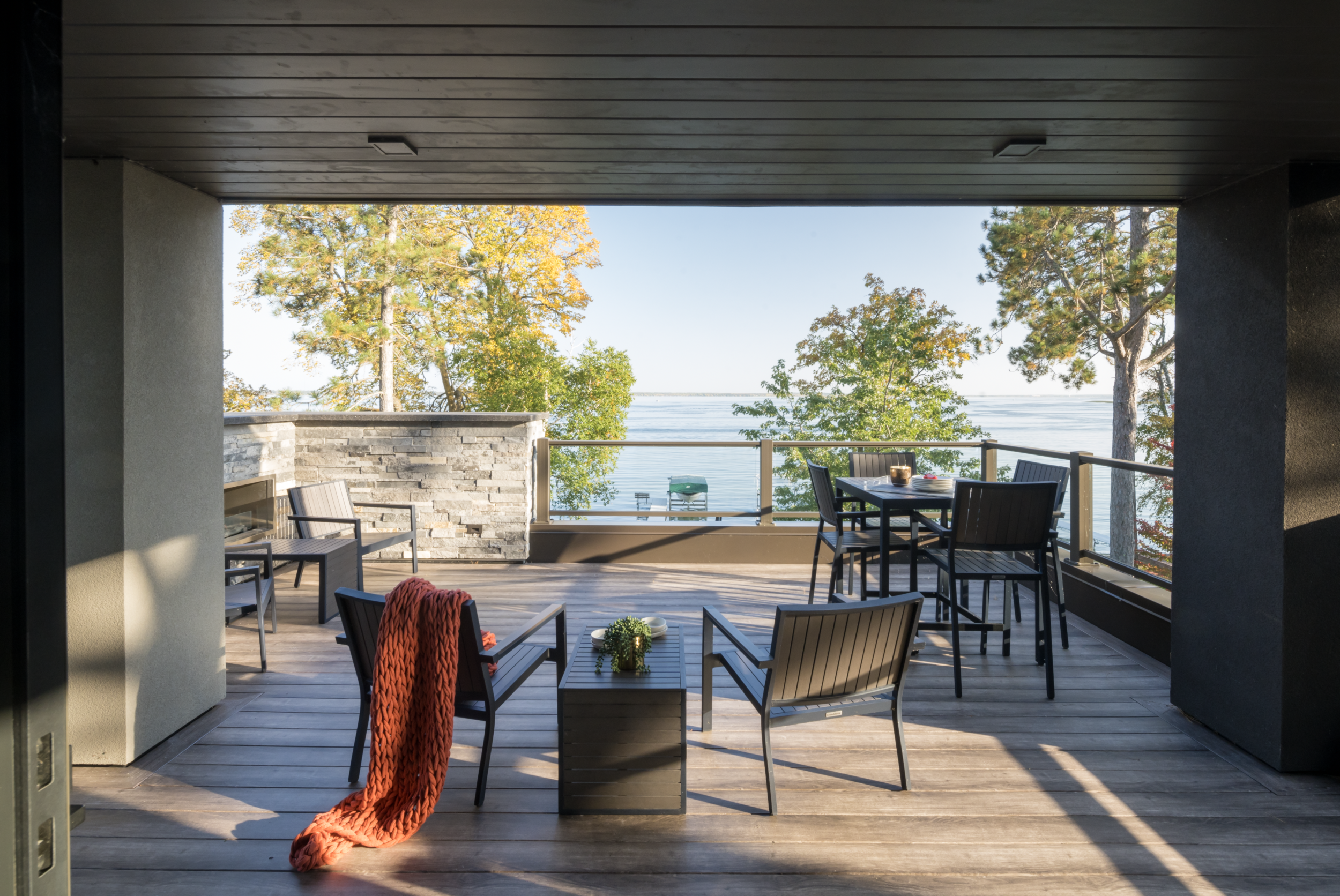 This unedited photo is almost finished, but needs a few more touches. The table to the right looks a little bare, and things need tidied up! Notice the throw to keep things soft. Without it, everything is very hard and sharp. The throw is that hint of grace.