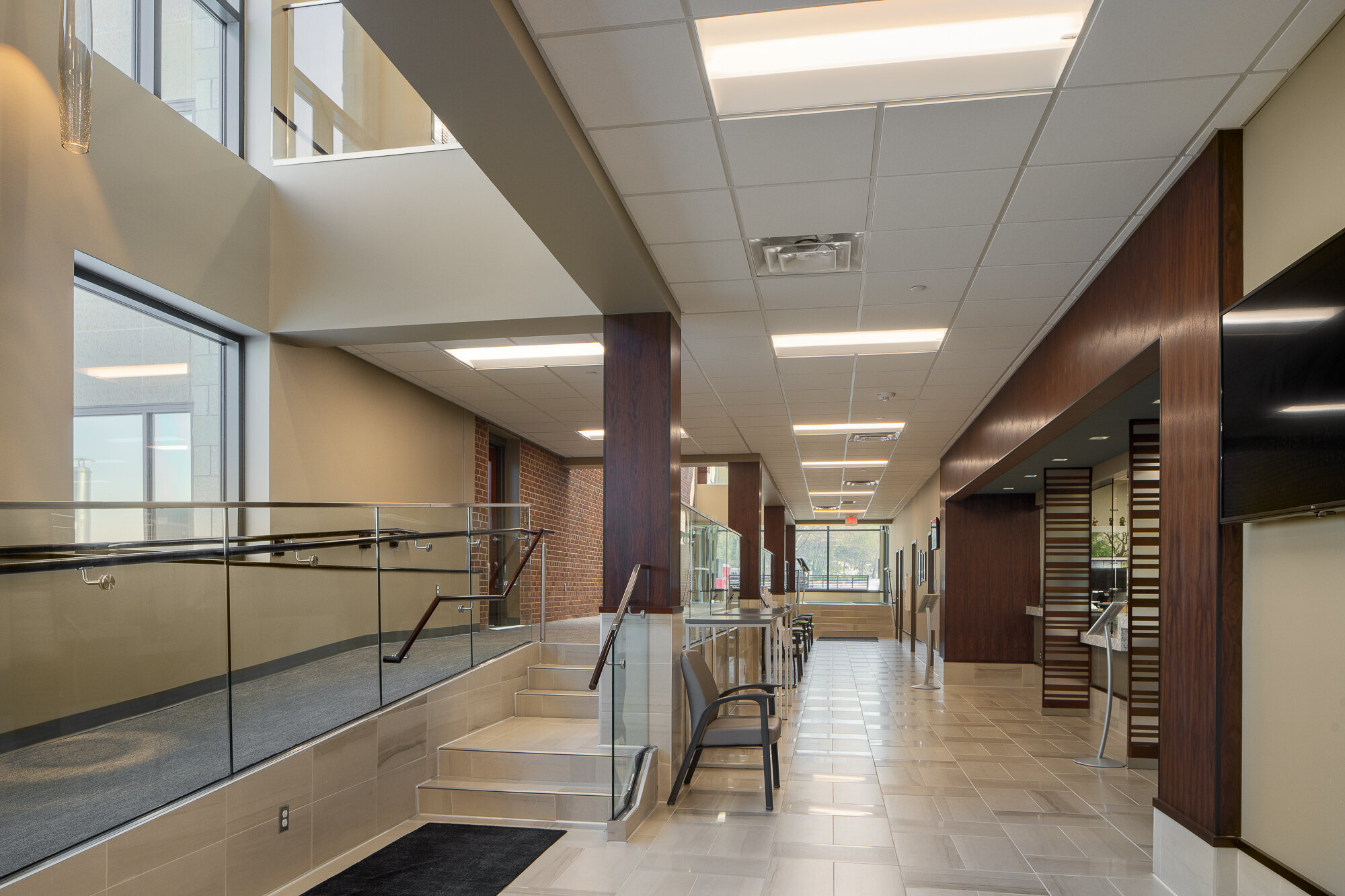 Commercial photography of the lobby of Blue Earth County Government Center