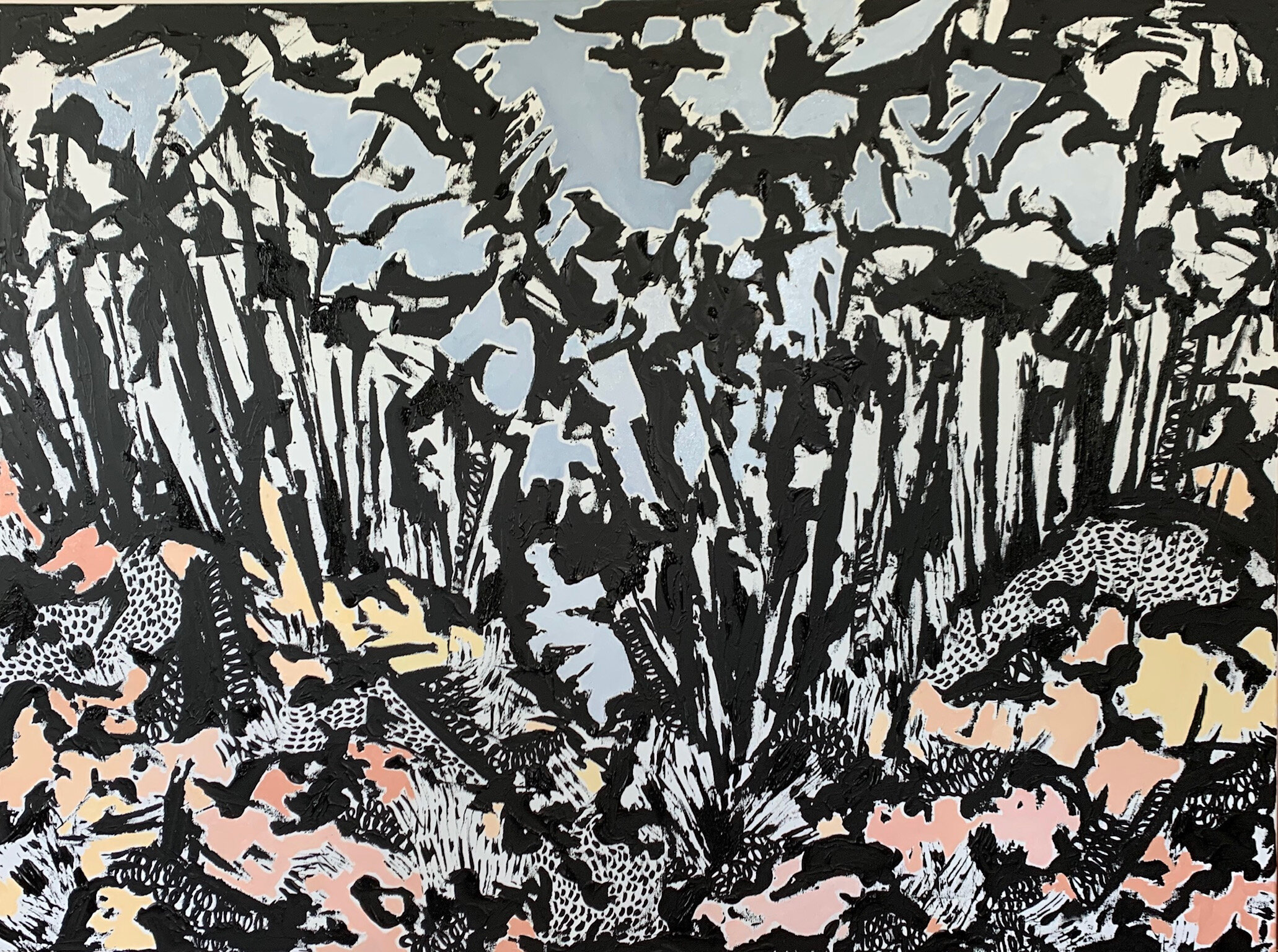 48" x 36" acrylic and gesso on canvas