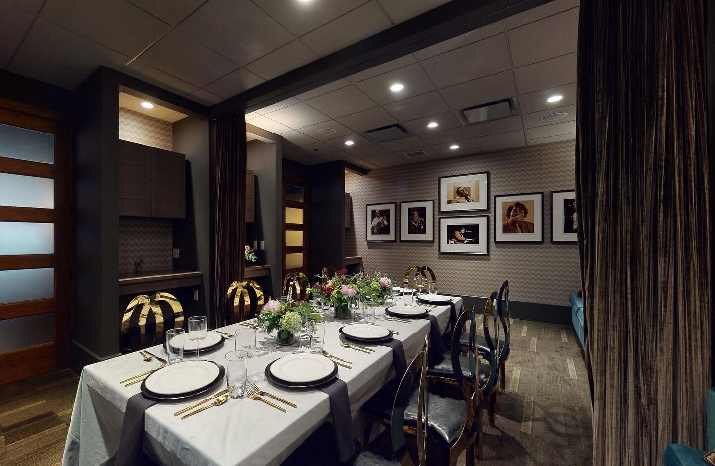 The Private Room upstairs in the Lounge at Sinema. The perfect setting for an intimate dinner with family and friends!