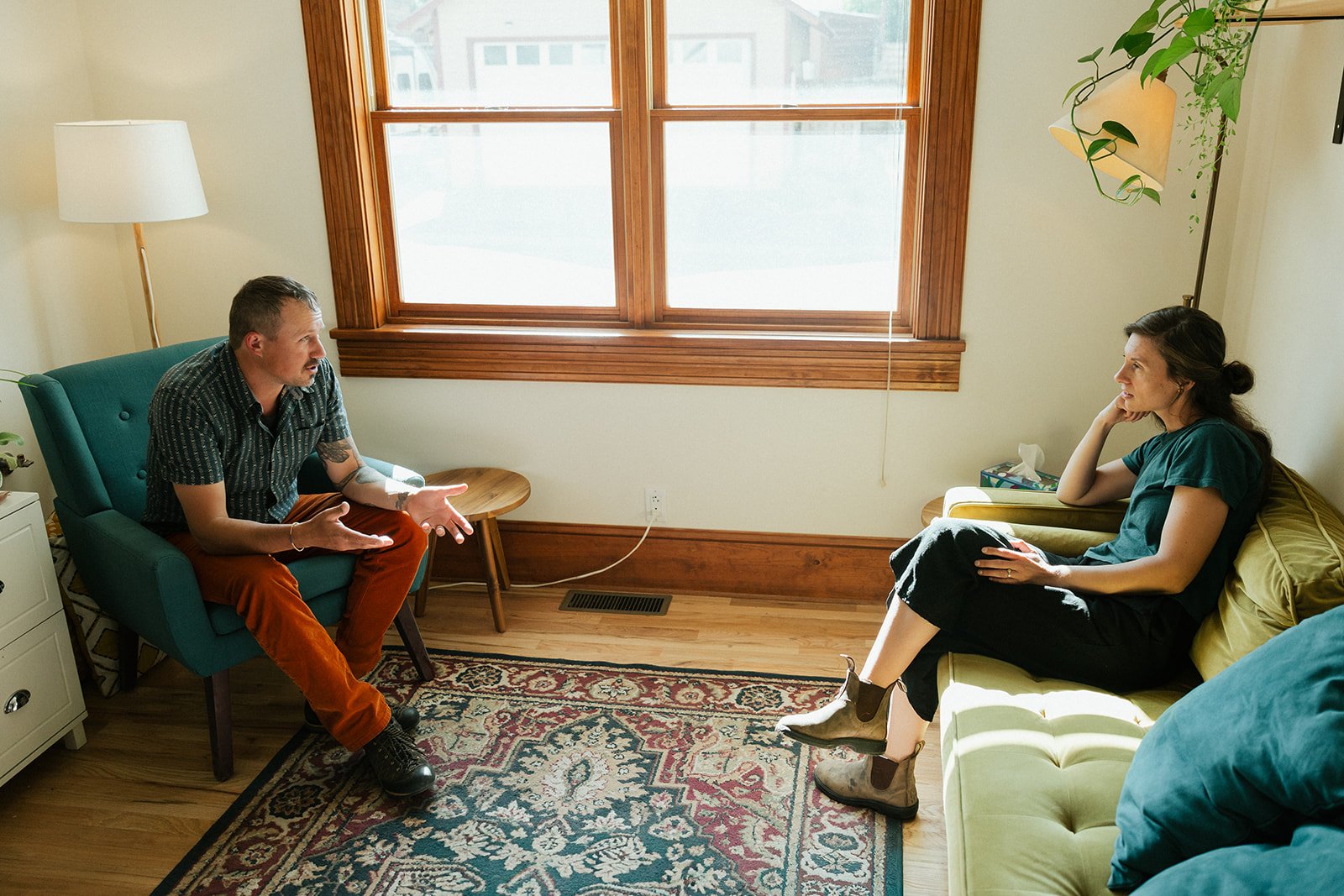 Gabriel Bernier providing individual counseling in Durango, Colorado.