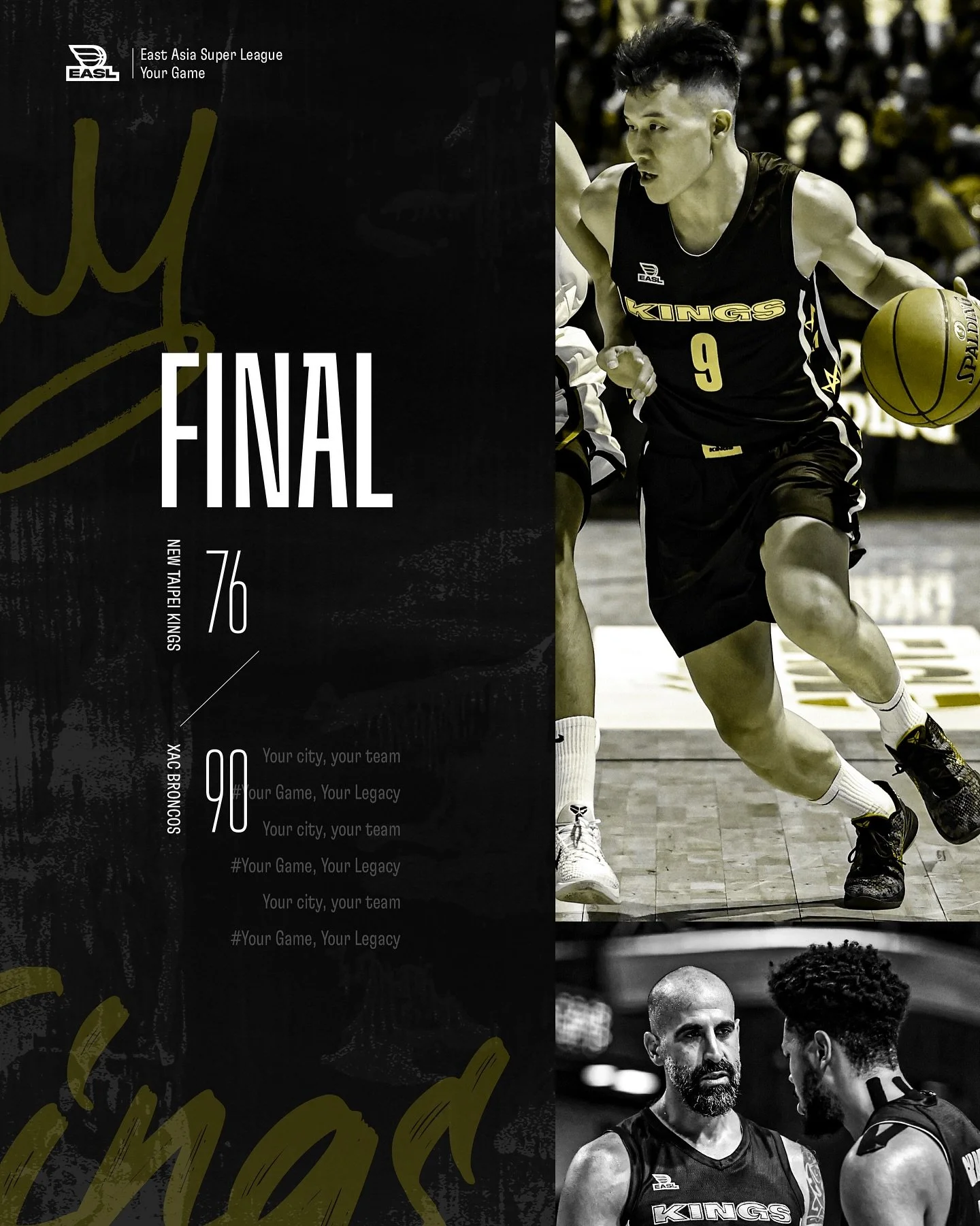 結束艱辛的東超客場之旅，禁衛軍即將回到新北繼續備戰賽季 🫡

給每一位拼盡全力的戰士最大的鼓勵 👏 Let&rsquo;s Go Kings 👑

@easl_zh
#東亞超級聯賽 #東超 #EASL #YourGame
#NewTaipeiKings
#CrownTheCity
#TheReignDontStop