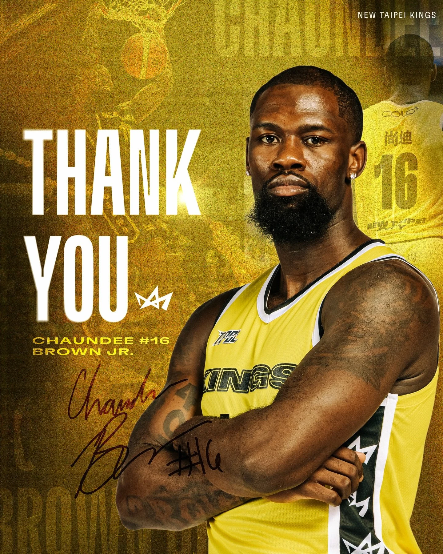 新北國王今（12）日宣布，已與洋將尚迪達成離隊協議。感謝尚迪在效力期間為球隊所付出的努力與貢獻，陪伴球隊走過開季賽程。新北國王也誠摯祝福尚迪未來發展一切順利 🫡

#NewTaipeiKings
#CrownTheCity
#TheReignDontStop
