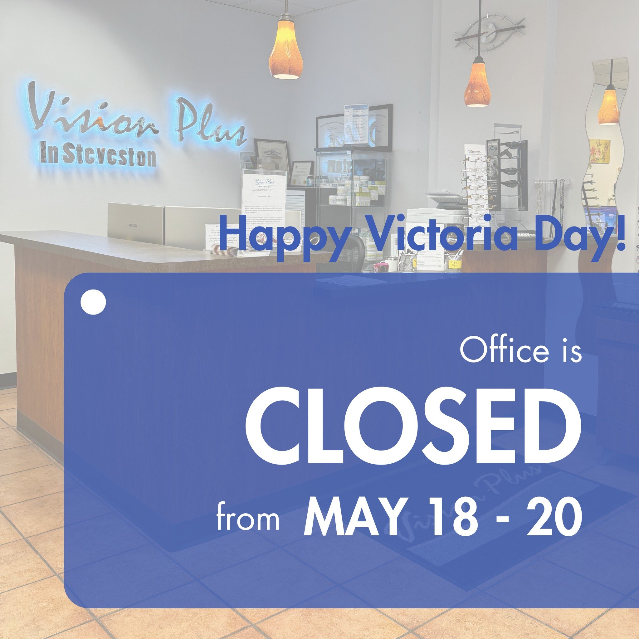 Happy Victoria Day🇨🇦! Our office will be closed from May 18-20 and reopen on May 21 to assist with your vision needs!

#victoriaday #officeclosed #eyecare #optometry #contactlenses #vision #eyehealth #eyeexam #health #optometrists #optometristsofin