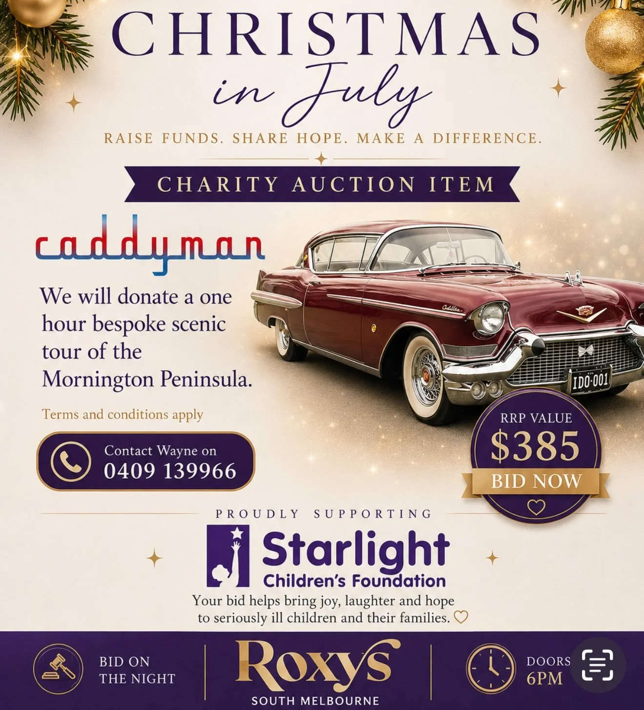 You didn&rsquo;t MISS OUT on our auction!! We are taking bids!! We had a target of $1K we got $200 donated on the night and $655 on the silent auction so we need another $155 only!! Let&rsquo;s smash this!!!

So bid now!! Ends 11am tomorrow. - pls sh