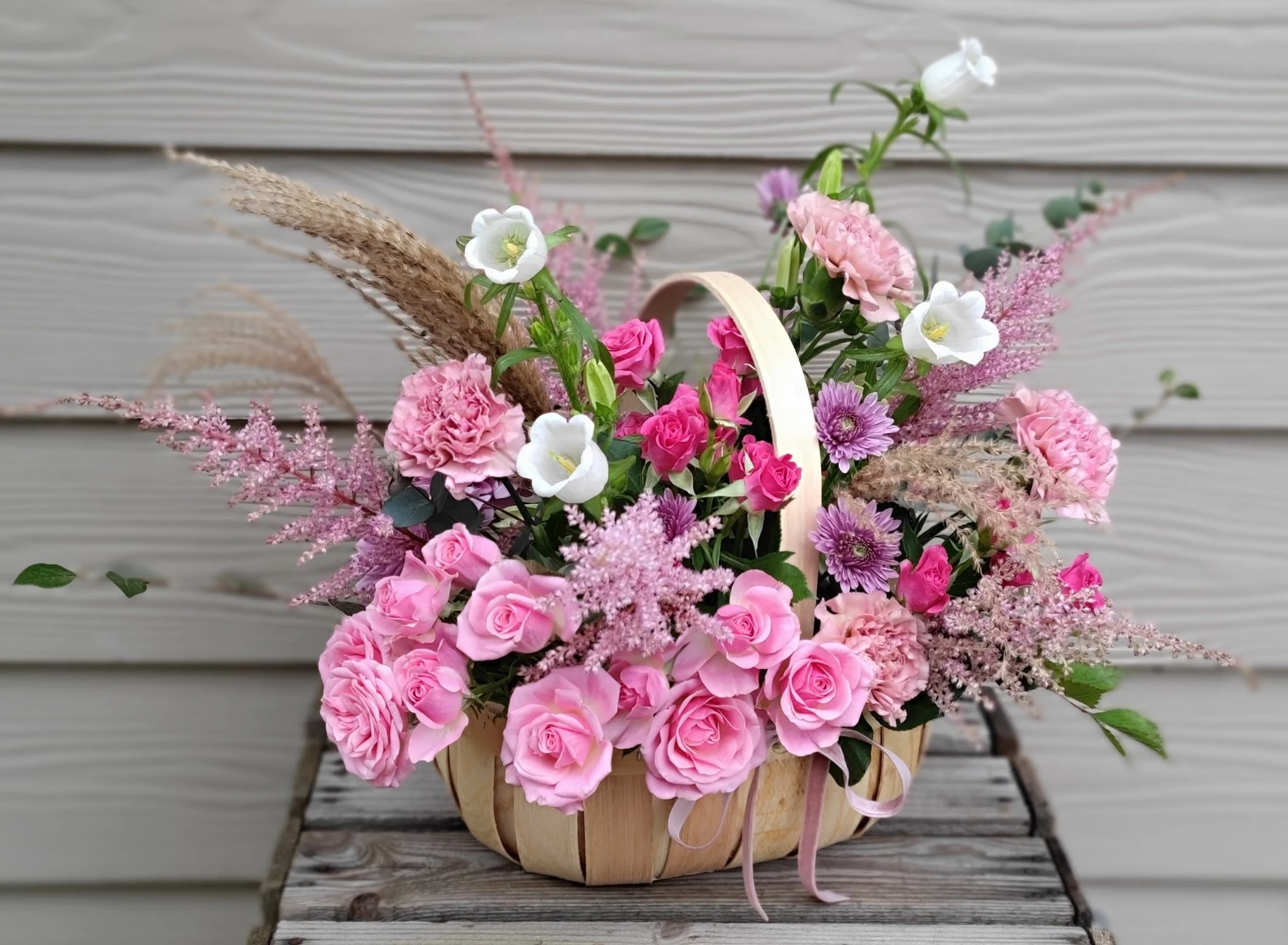 Florist Choice Valentines Basket Arrangement