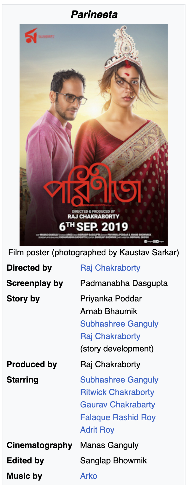 Parineeta Bengali Film 2019 Poster Shoot.png