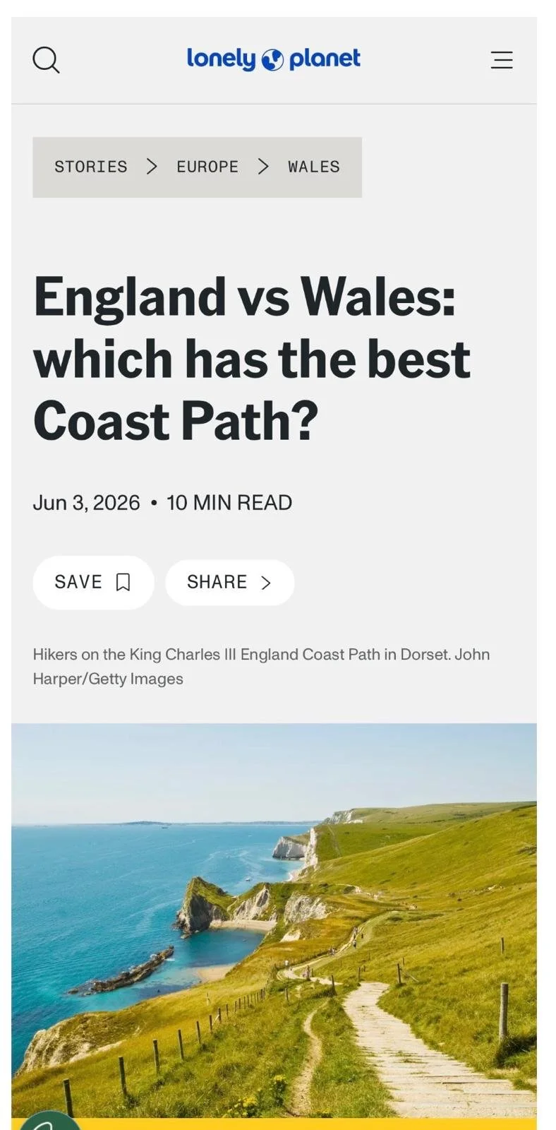 Who has the best coast path - England or Wales? Lonely Planet