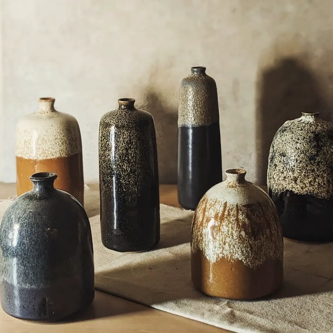 Bottles and teapots from one of our studio assistants @christopherhughesinkandclay 

#stleonardsceramics 
#ceramics 
#pottery 
#kerameikos 
#keramik 
#keramika 
#wheelthrown 
#studiopottery