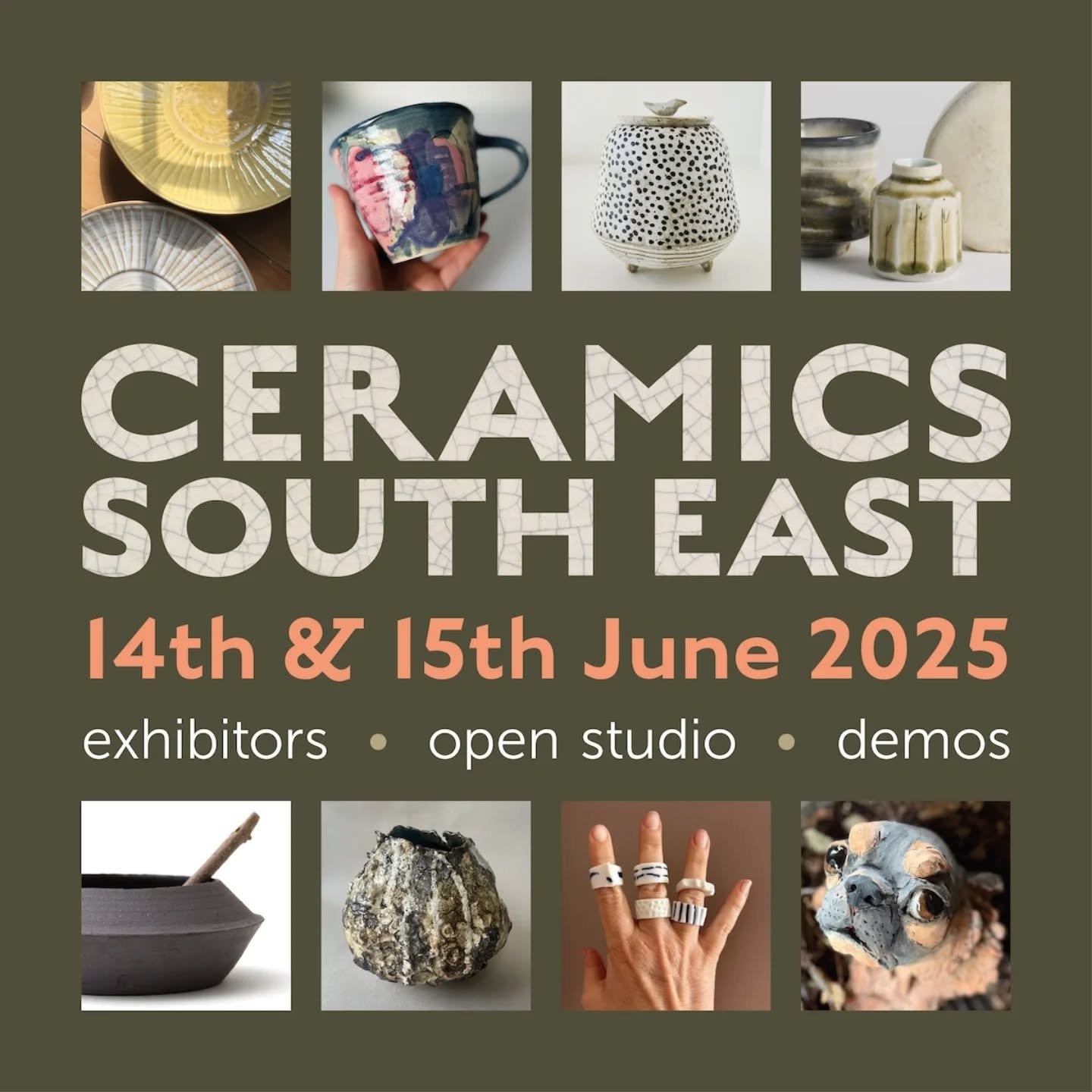 Check out Ceramics South East @ceramics.south.east this weekend at The Clay Studio @theclay.studio 

Kim Kish @kimkishceramics and Chris Hughes @christopherhughesinkandclay will be there selling their work.
