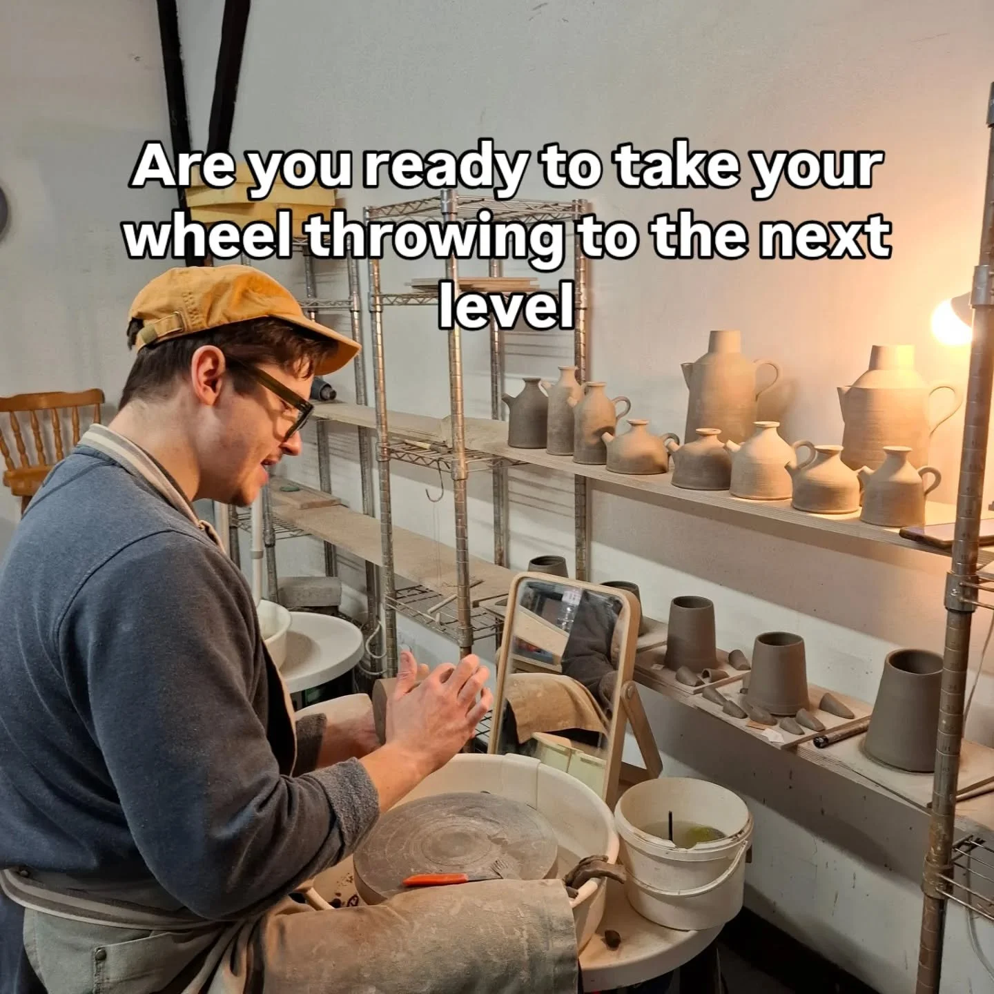 Friday Intermediates Throwing Course starting 7th Nov for 6 weeks.
For those with a minimum experience of 3 terms at the studio or equivalent at another studio, you must be able to centre at least 1kg of clay. 
Teacher and owner Kim Kish will work