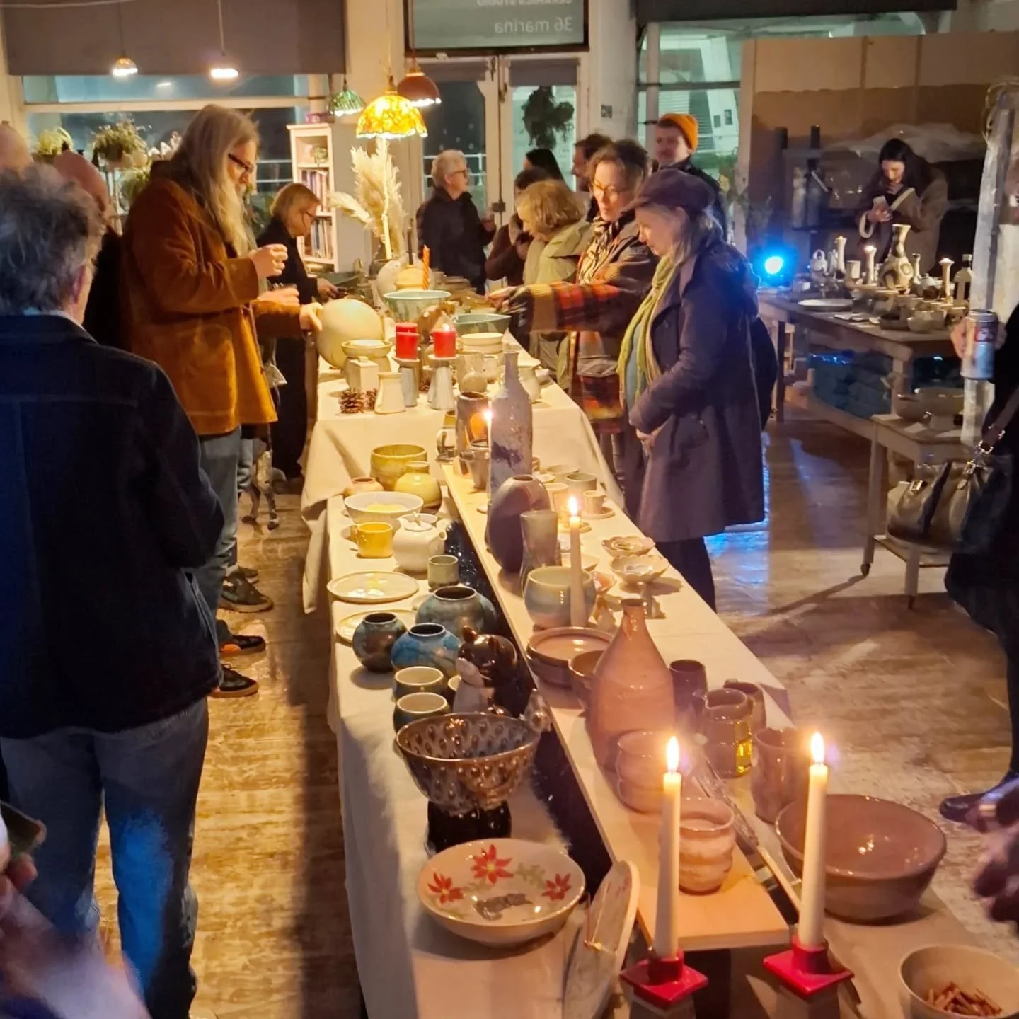 Thank you to everyone who came to our late night sale on Friday (the snowball cocktails sold out quickly) and today. 

Open again Sunday 10-4 and have a mince pie and bailey's. 

#stleonardsceramics