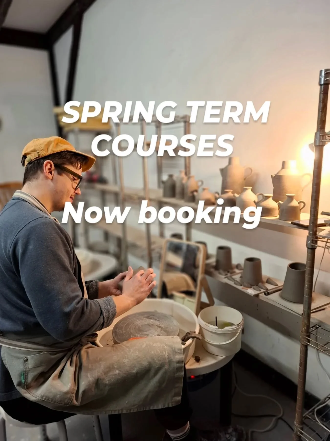 Booking Now for Spring Term Courses

9 week Wheel Throwing or Hand Building 
6 week Wheel Throwing 
9 week Independent Working
4 week Wild Clay Introduction 

Plus half day, full day, 2 and 3 day workshops and Tasters.

There is something for everyon