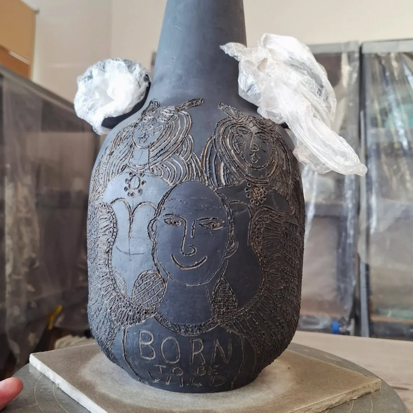 Lots of interesting hand building projects happening in the studio. 

Join us this Spring Term:
+Hand Building Wednesday 6-9pm
+Week Throwing Mon, Tues or Friday 6-9pm
+Independent Working Friday's 10-1 for throwers and hand builders. 
+Wild Clay Int